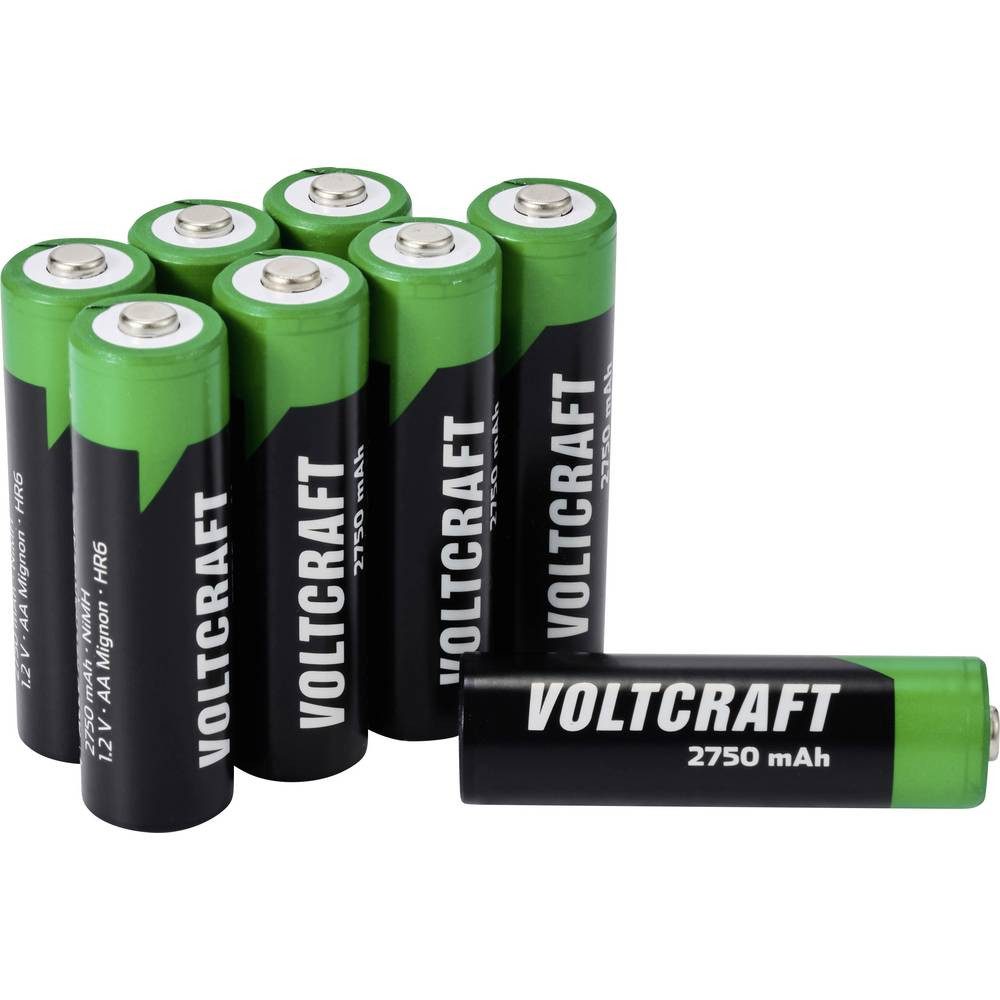 NiMH Mignon-Akkus 2750 mAh, 8er-Set Akku