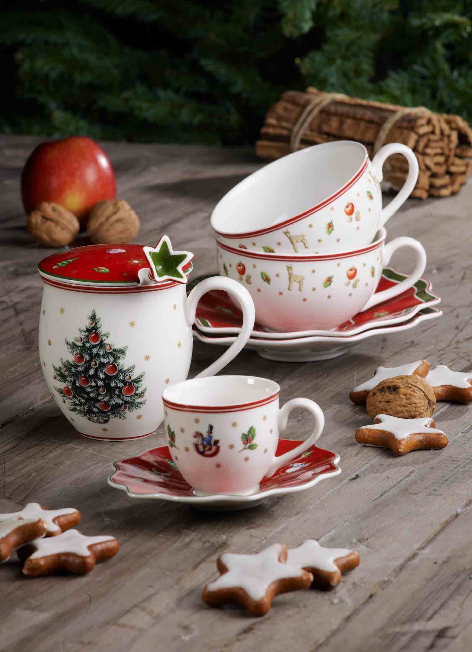 Villeroy & Boch Tasse Toy's Delight Milchkaffeetassen mit Untertassen, 12-tlg., Porzellan