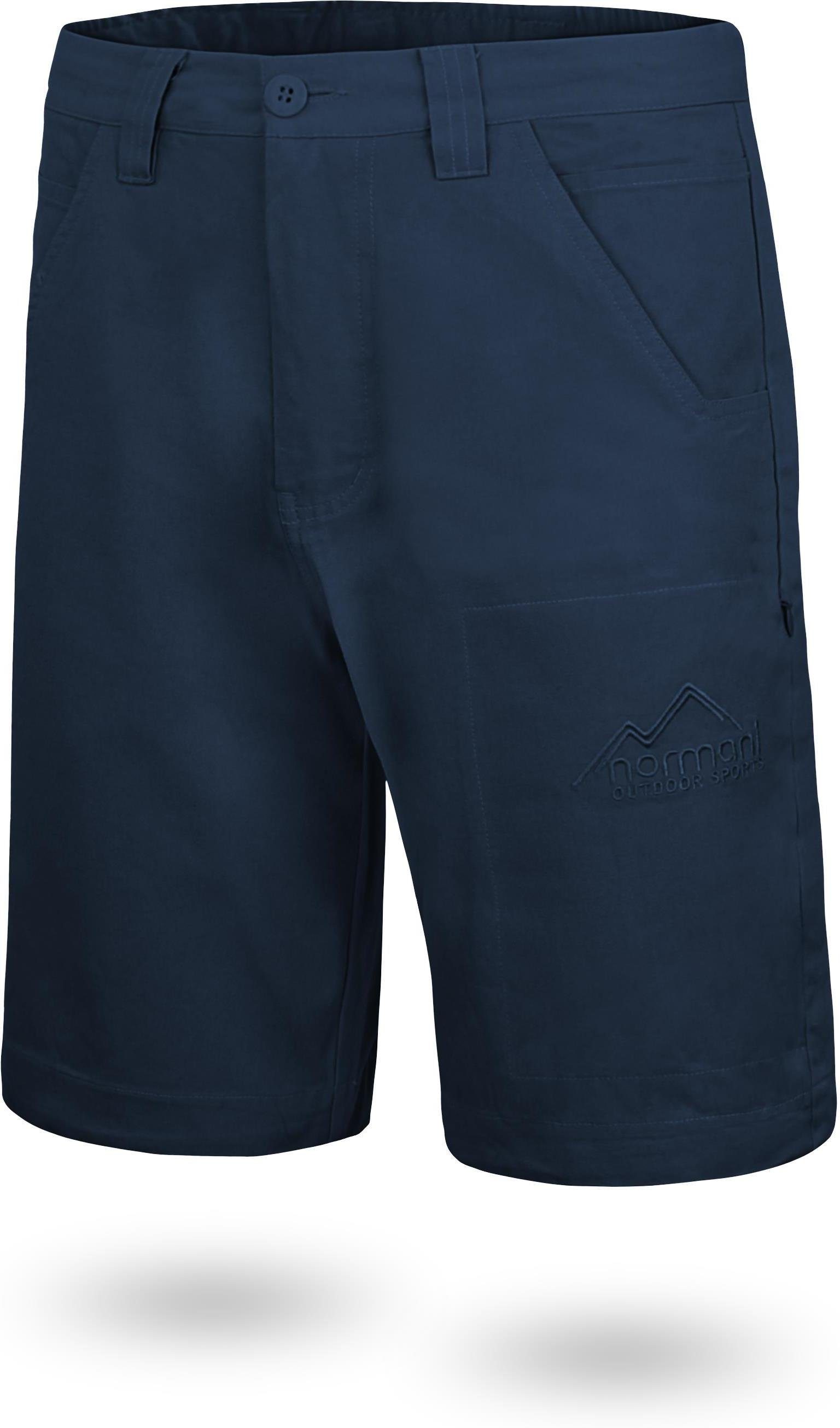 Navy Bio-Baumwolle Gobi Bermudas Zippertasche normani Shorts invisible 100% kurze Chino aus mit Herren Shorts Sommershort Vintage