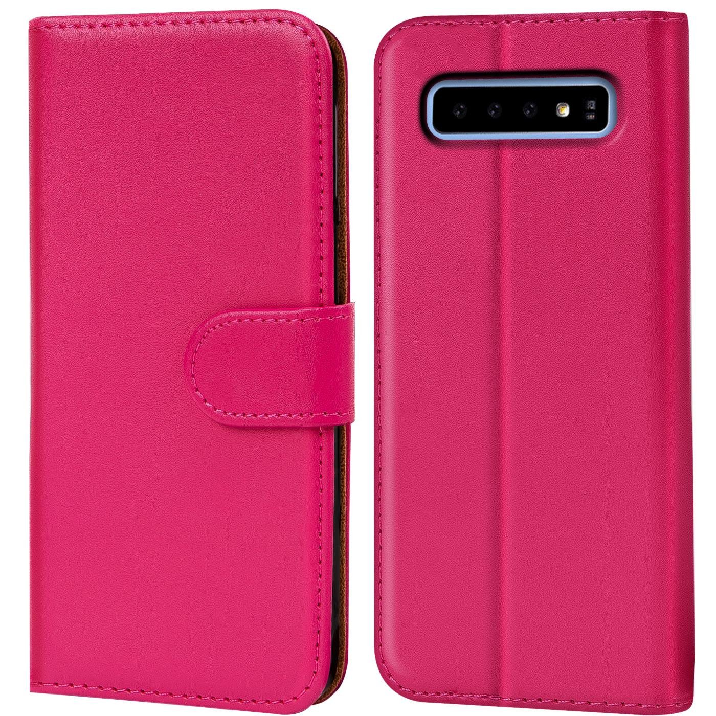 CoolGadget Handyhülle Wallet Klapp Tasche Book Case für Samsung Galaxy S10 6,1 Zoll, Hülle Klapphülle Flip Cover Etui Schutzhülle