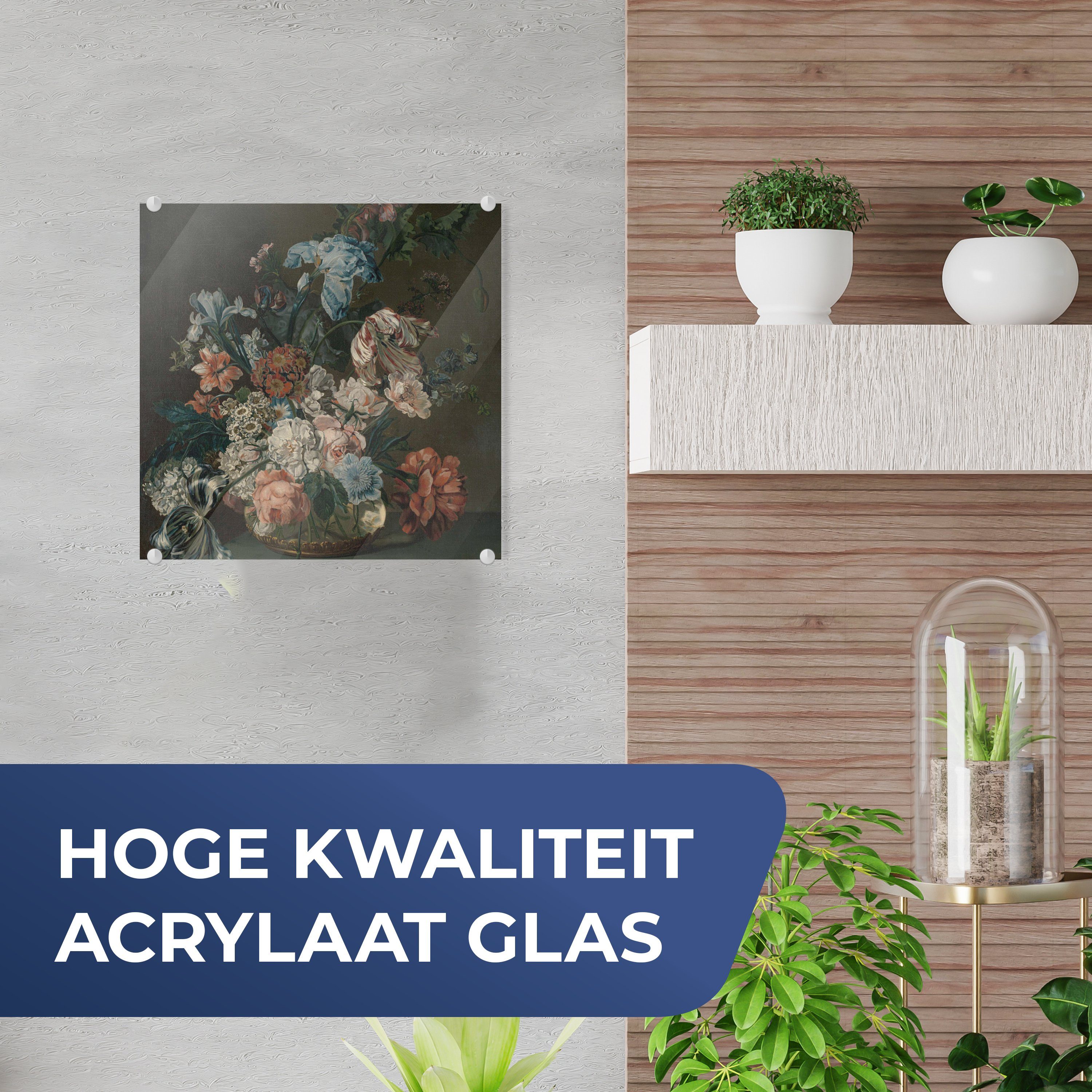 auf van Glas Gemälde Bilder - Glas MuchoWow - Wanddekoration Wandbild Foto mit Mijn, - Acrylglasbild Stilleben von St), auf Blumen (1 Cornelia der - Glasbilder