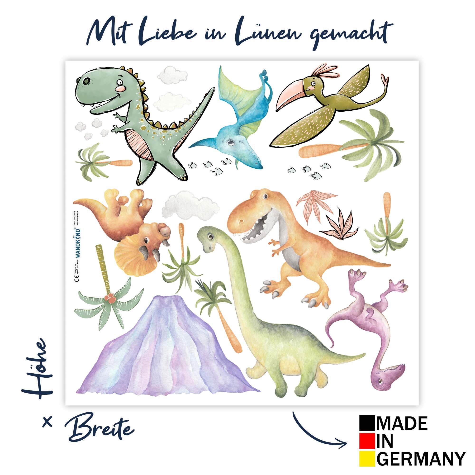 WANDKIND Wandtattoo Dino Welt V361 günstig online kaufen