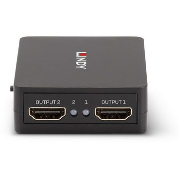 Lindy 2 Port HDMI Splitter 18Gbps, kompakt Audio- & Video-Adapter