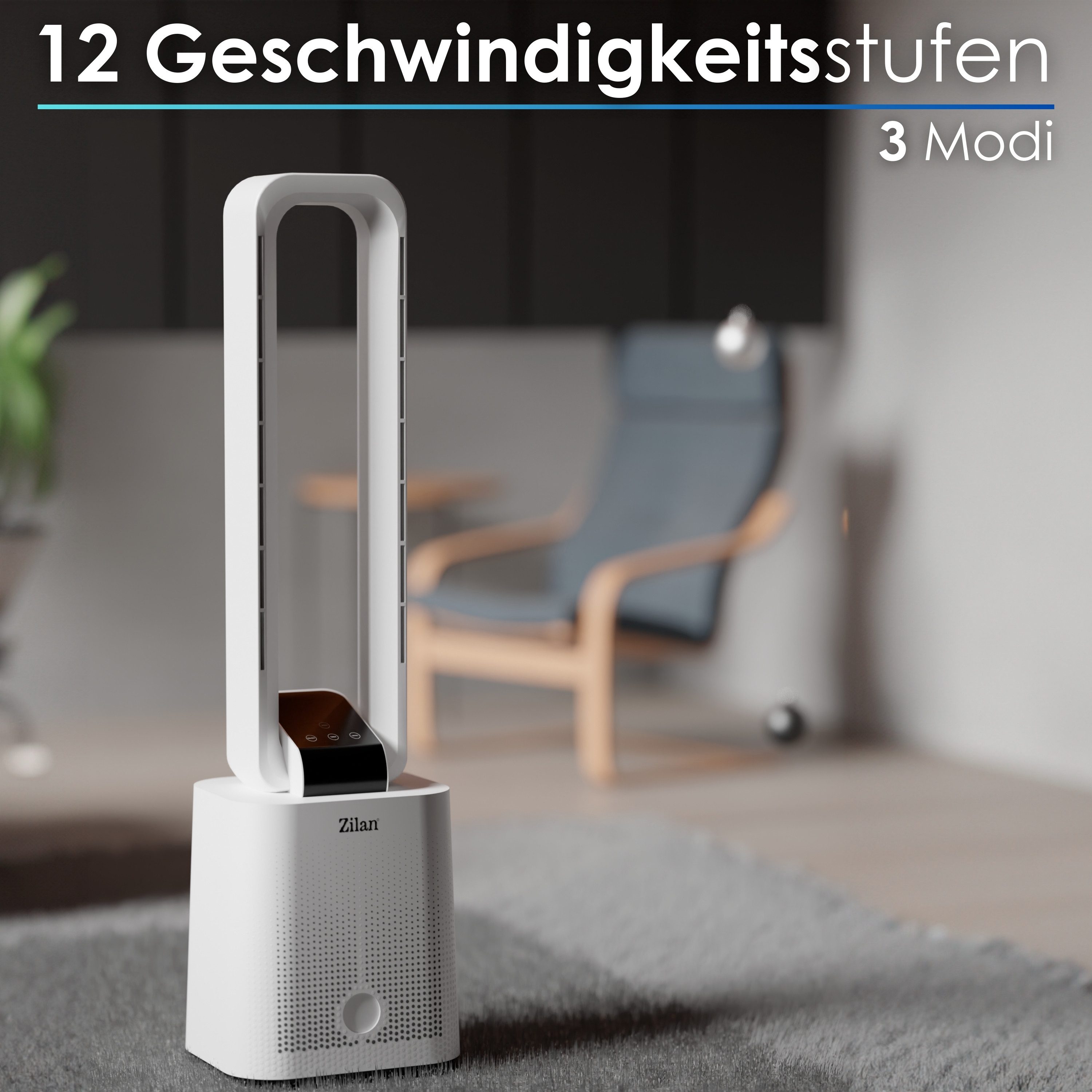 Zilan Turmventilator ZLN-1085, Fernbedienung, Oszillierend, 15h günstig online kaufen