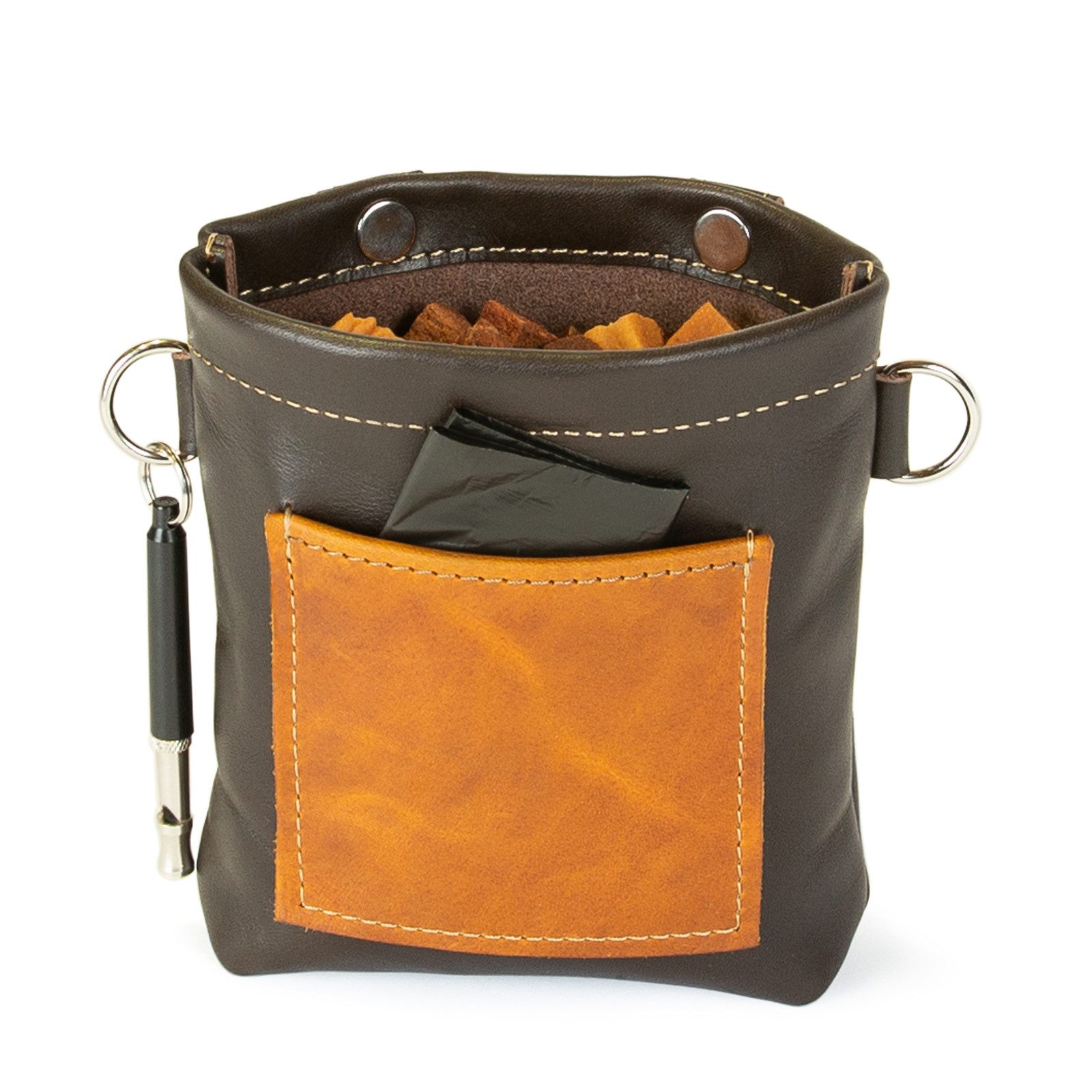 CopcoPet Leckerlibeutel Leckerlibeutel Leckerlitasche Futtertasche Futterbeutel Braun/Schwarz