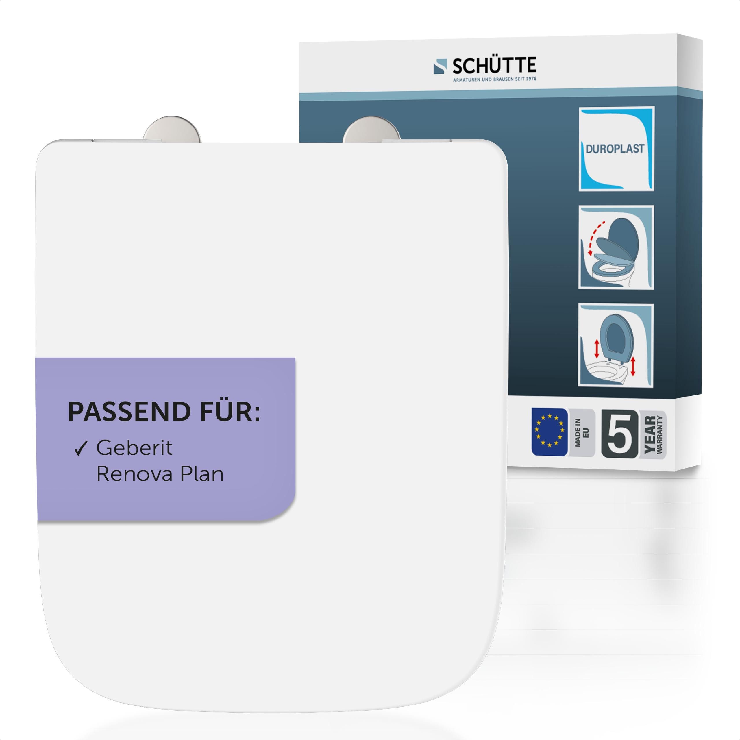 Schütte WC-Sitz Duroplast, WHITE E-Form PRO 4 (WC-Sitz, Befestigungsmateria günstig online kaufen