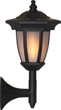 STAR TRADING LED Laterne LED Solar Laterne 4in1 Tisch/Boden/Wand LED Lichtsensor schwarz, LED Classic, gelb