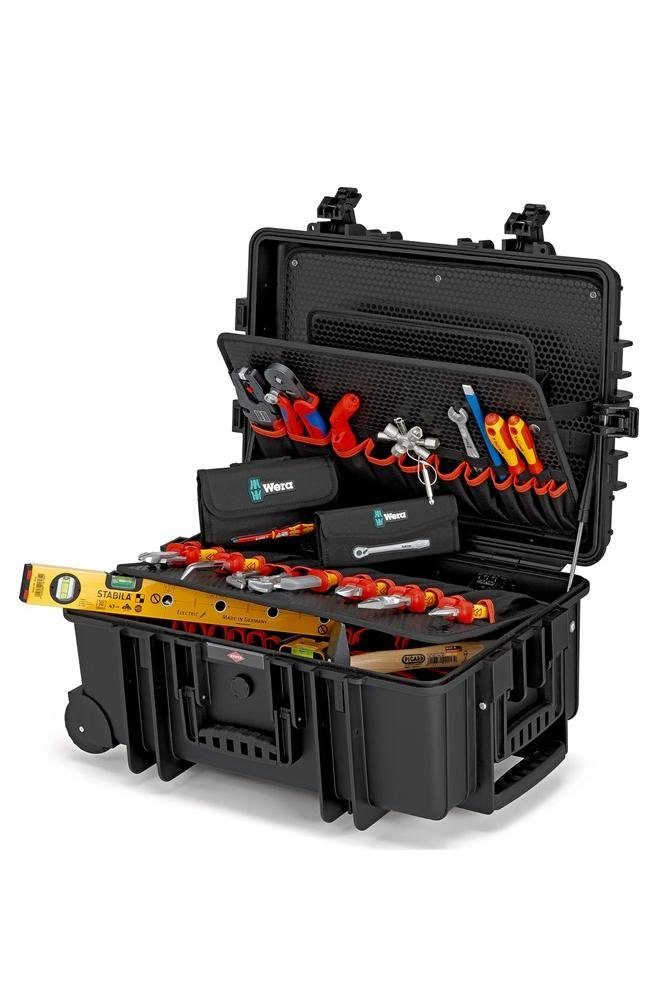 für aus Robust45 63-teilig Elektro Knipex Elektriker Werkzeugkoffer schlagfestem Werkzeugkoffer Polypropylen Koffer