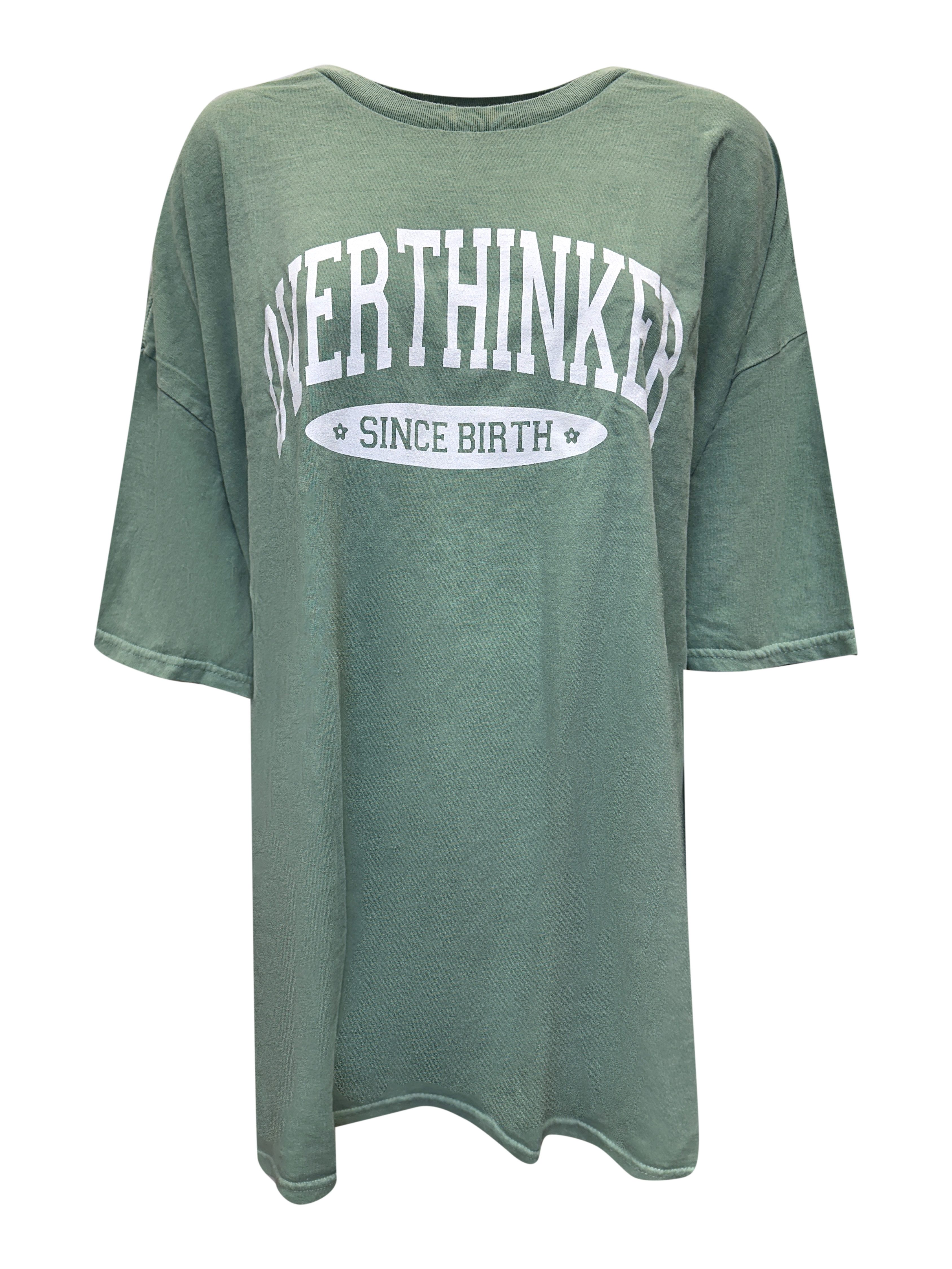 Worldclassca T-Shirt Worldclassca Oversized Print OVERTHINKER günstig online kaufen