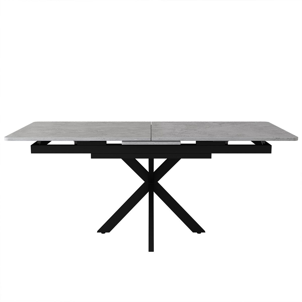 XDeer Esstisch Esstisch Erweiterbarer Kreuzbein-Design Zementmuster, günstig online kaufen