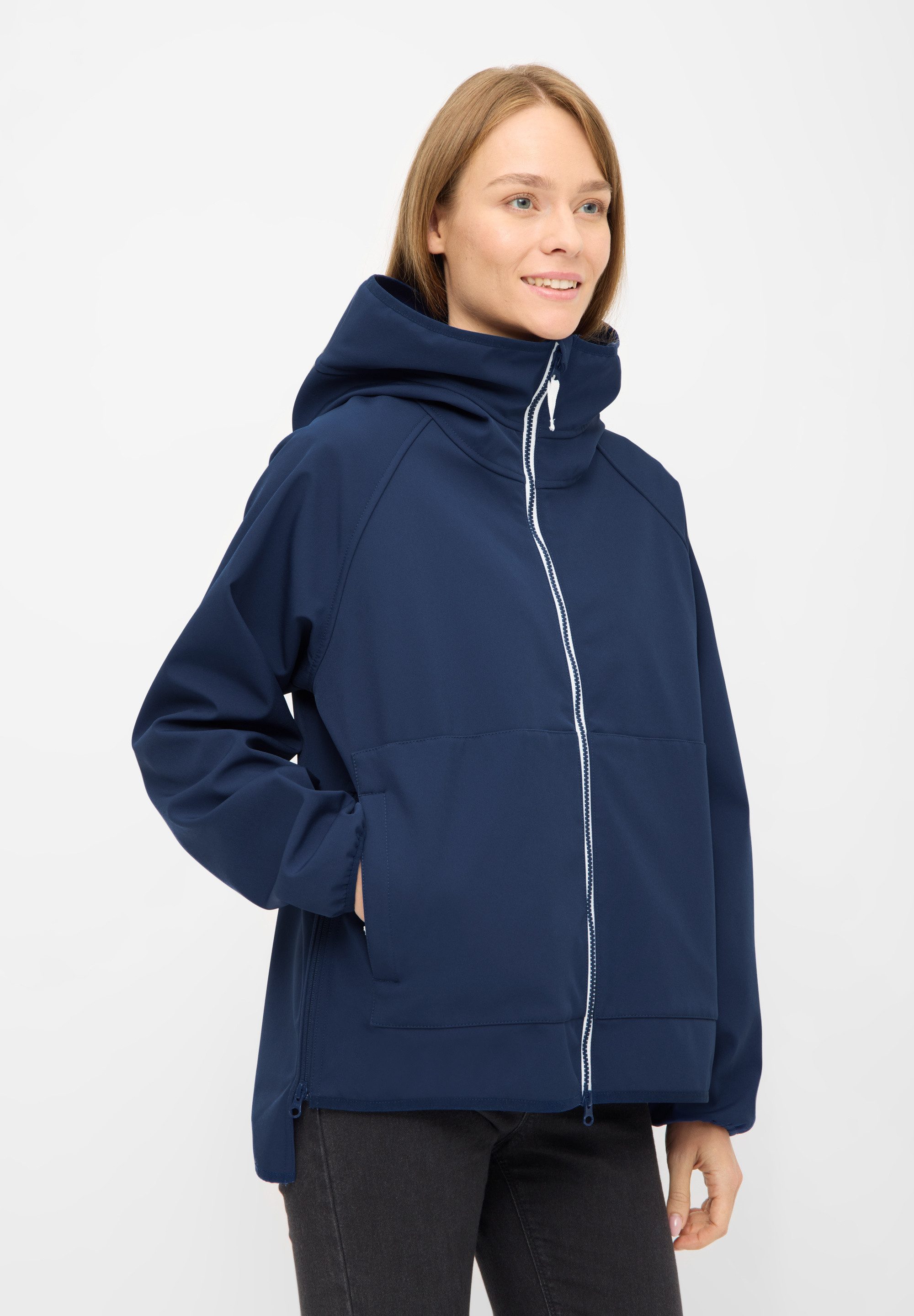 Derbe Softshelljacke Peutby wasserabweisend, winddicht, Kapuze