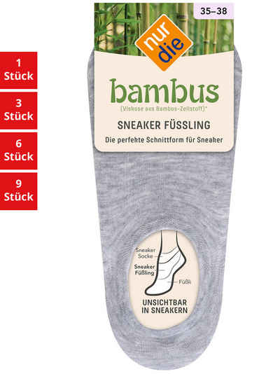 Nur Die Sneakersocken Bambus Damen (1er/3er/6er/9er Pack, 1-Paar) Sneaker-socken füsslinge füßlinge