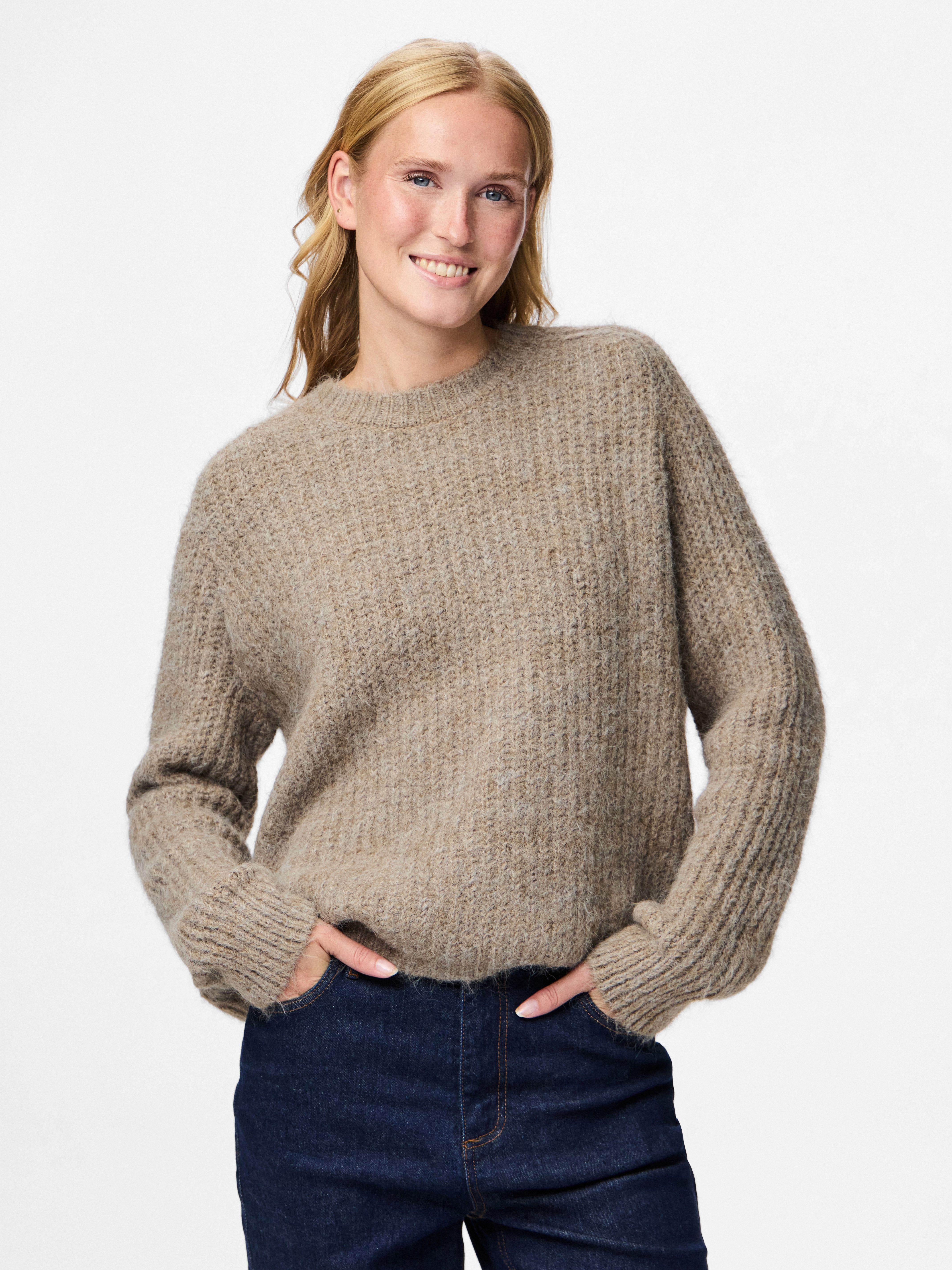 pieces Strickpullover PCCLEO LS O-NECK CHUNKY günstig online kaufen