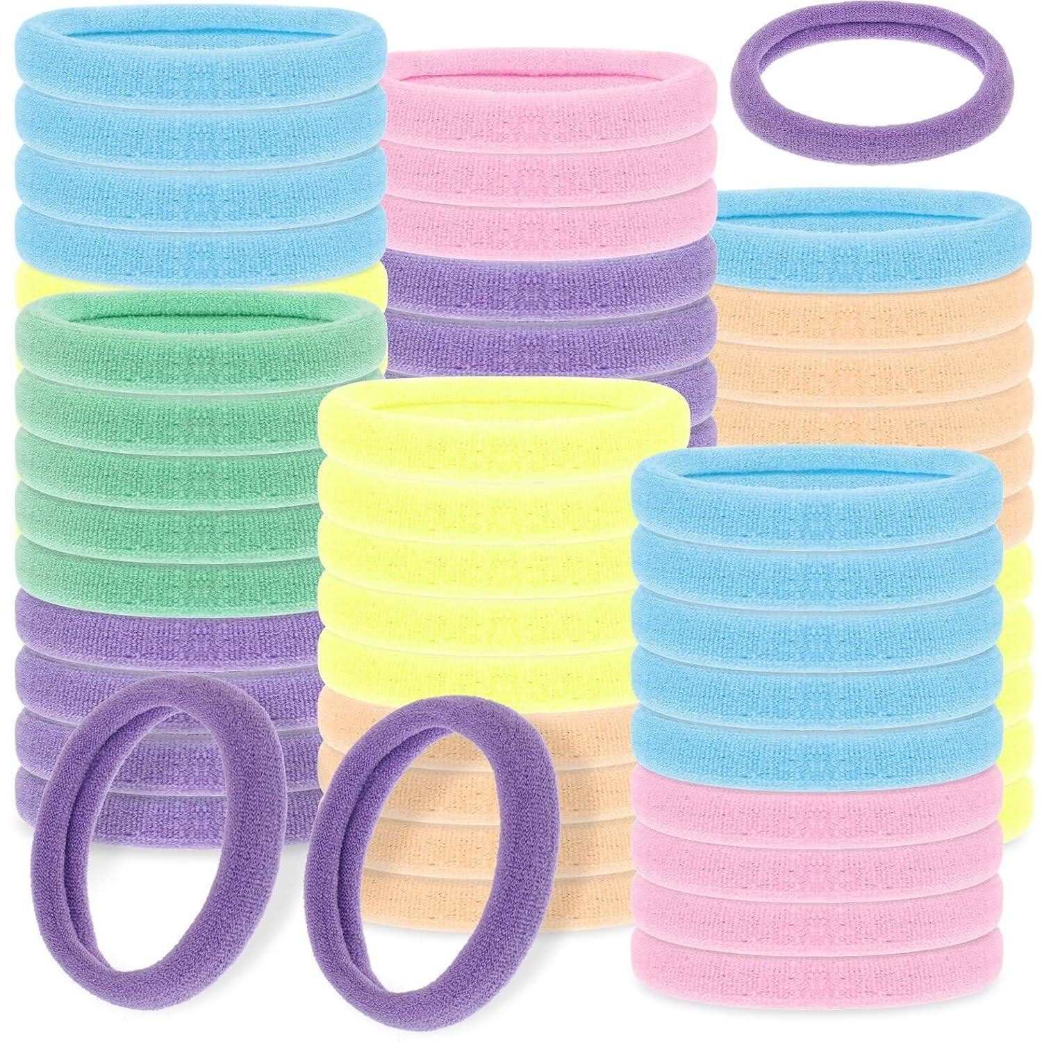 LuxusKollektion Haargummi 100 Резинки для волос für Damen schwarz, weiche Nylon Резинки для волос, elastischer