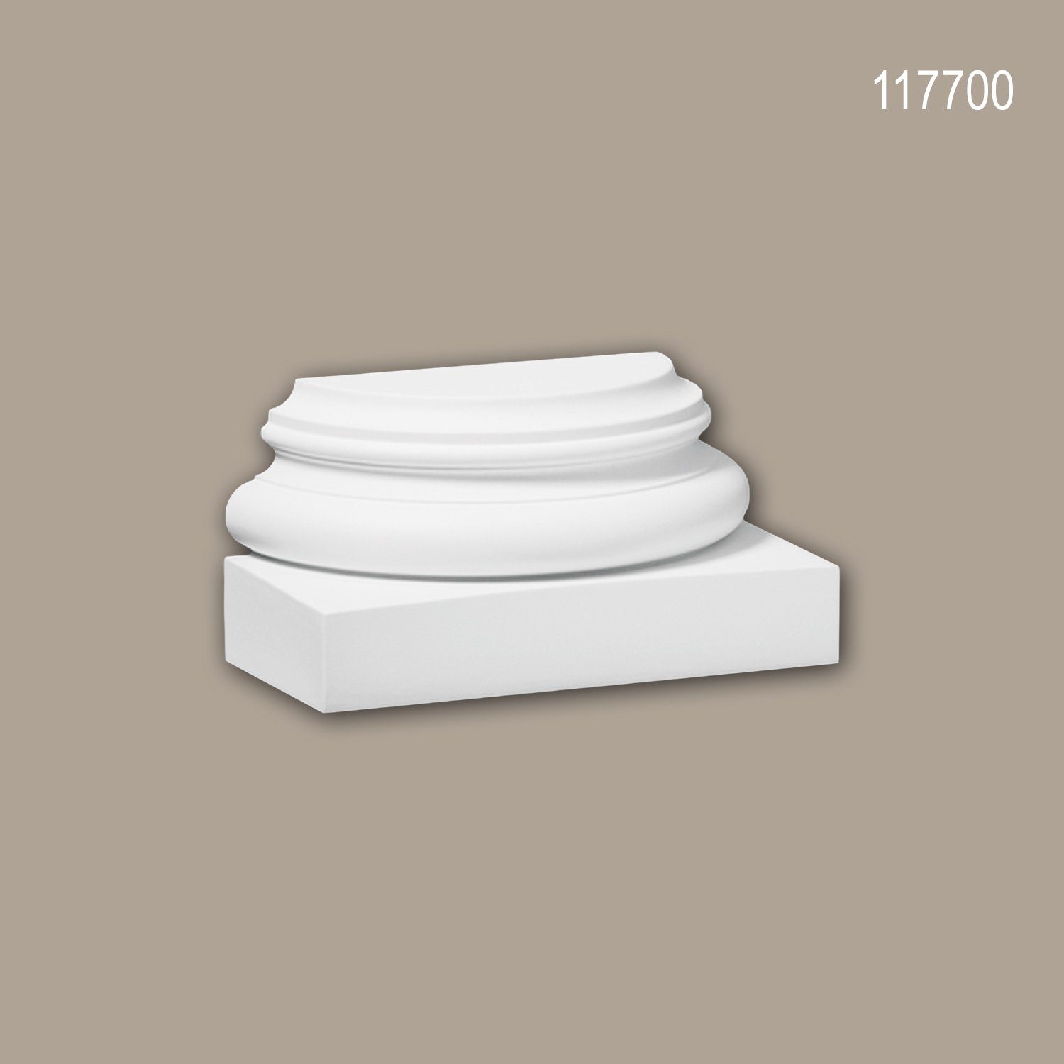 Profhome Wanddekoobjekt 117700 (Halbsäulen Sockel, 1 St., Säule, Zierelement, Stucksäule, Dekosäule), weiß, vorgrundiert, Stil: Zeitlos / Klassisch | Wandobjekte