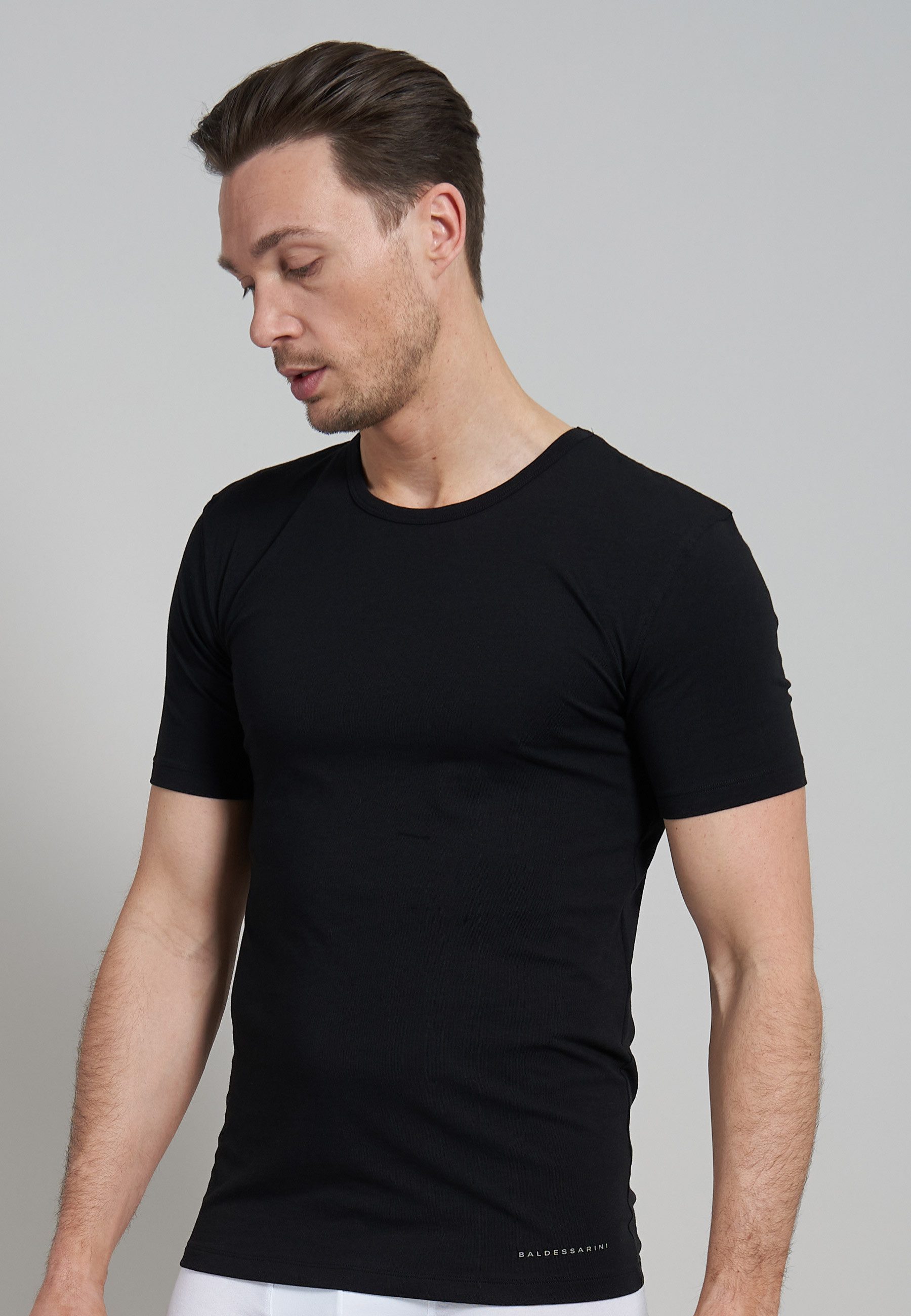 BALDESSARINI Unterziehshirt Baldessarini Herren Unterhemd schwarz günstig online kaufen