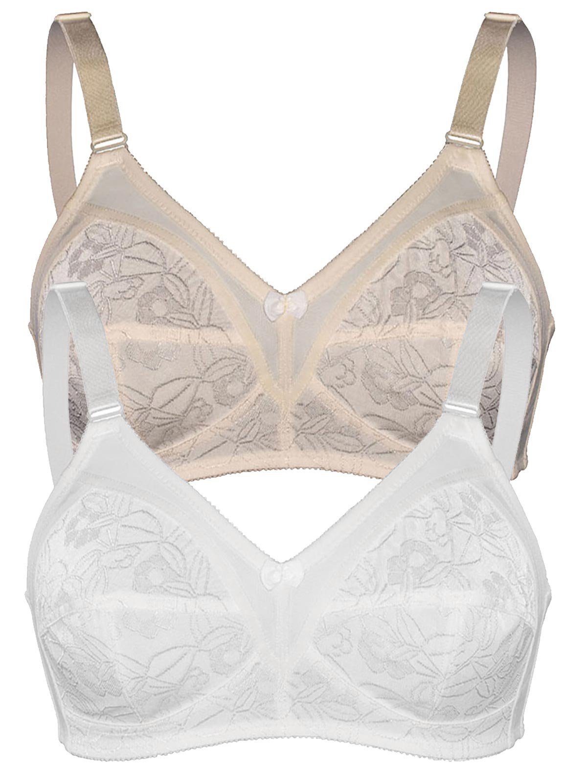 Set: Soft-BH 2er Sparpack Soft BH ohne Bügel SHINY JACQUARD