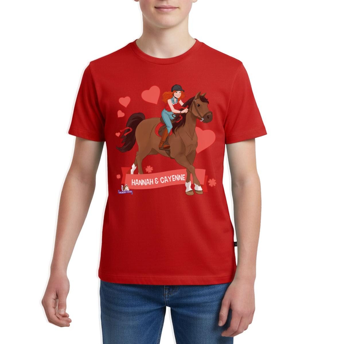 T-Shirt Schleich Horse Club Hannah & Cayenne reiten aus Teenager Premium T-Shi