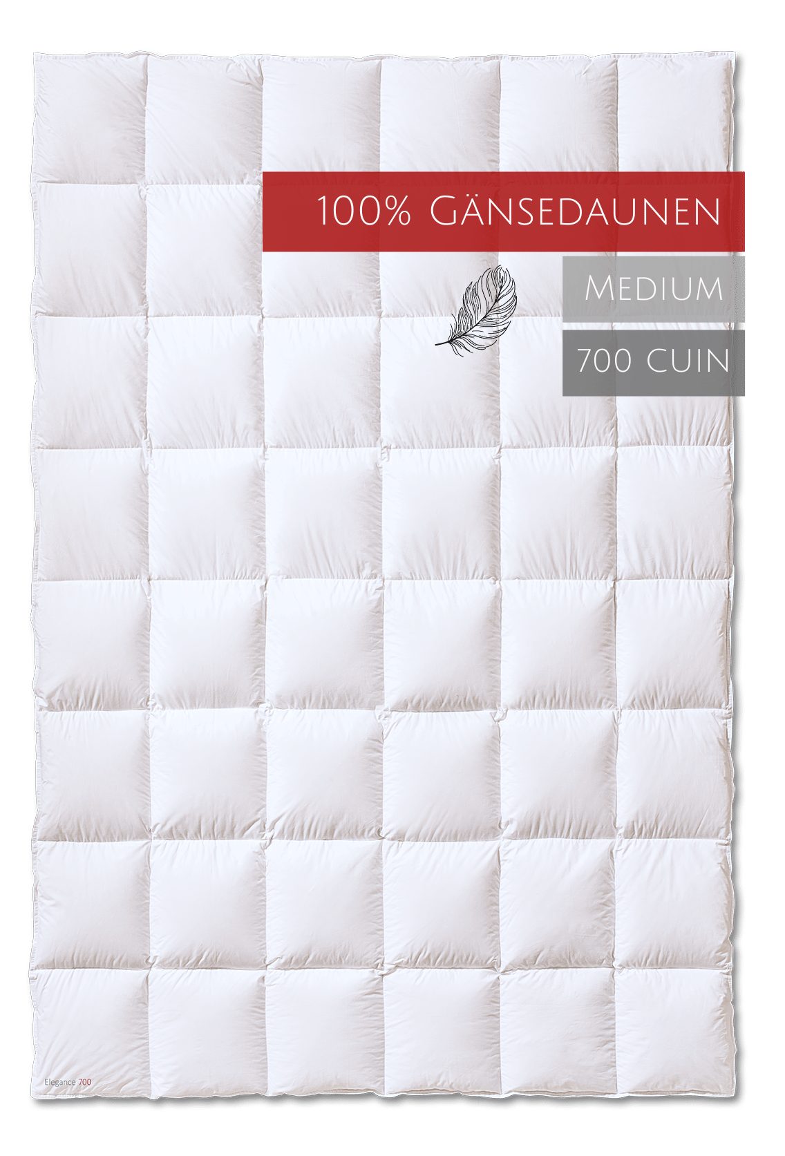 Baumwolle, "medium", Füllung: 700 Elegance Gänsedaunen, Gänsedaunenbettdecke, Bezug: 100% 100% allergikerfreundlich Wärmestufe Kauffmann,