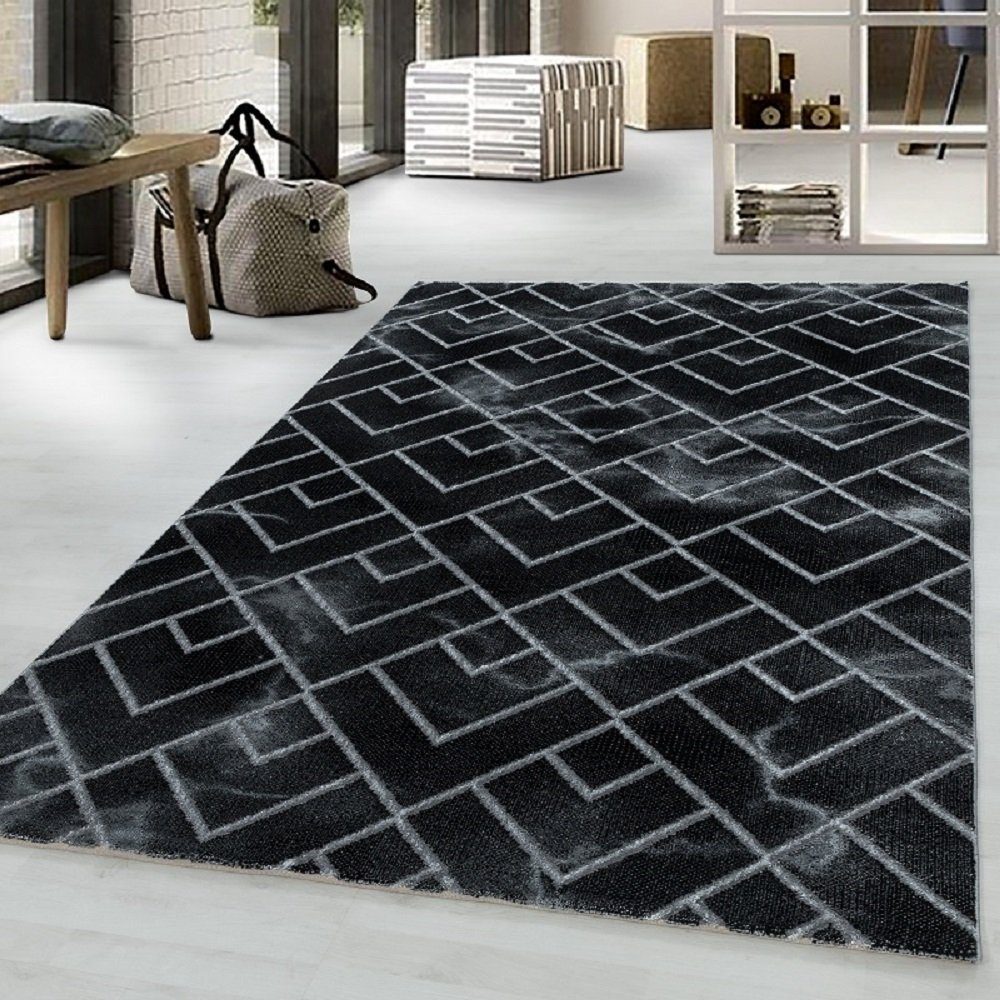 Schockierende Preise Designteppich Marmoroptik Teppich, edel rechteck chic, Silber und Giantore