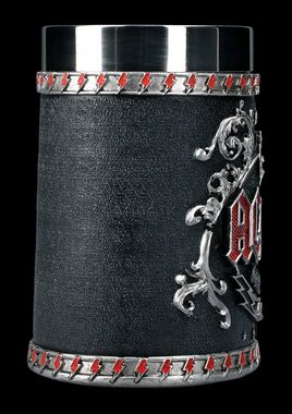 Figuren Shop GmbH Bierkrug AC/DC Krug - Back in Black - Merchandise Metall, Kunststein (Polyresin), Edelstahl