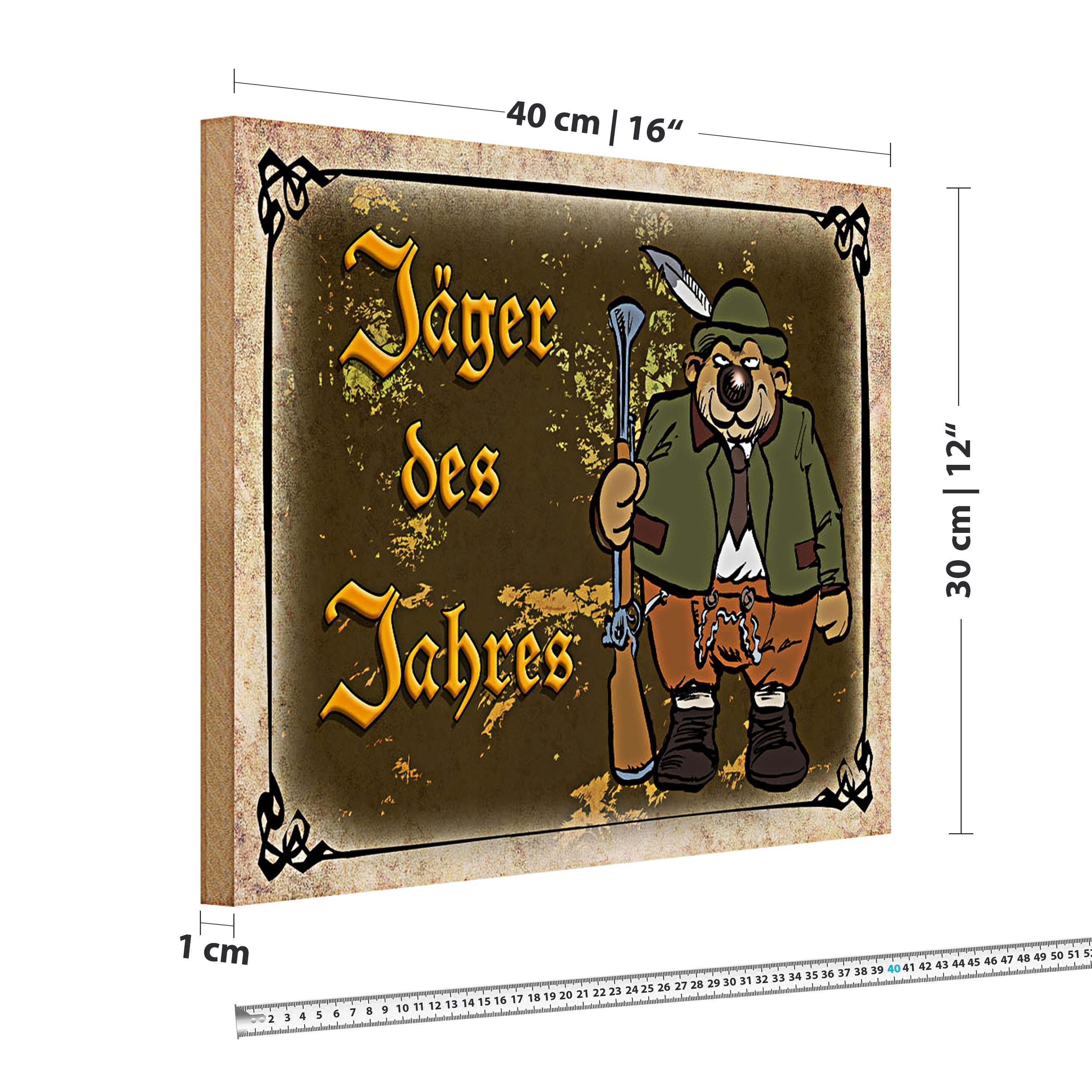 Roomando Holzbild Jagd 40x30cm Jäger des Jahres Abenteuer