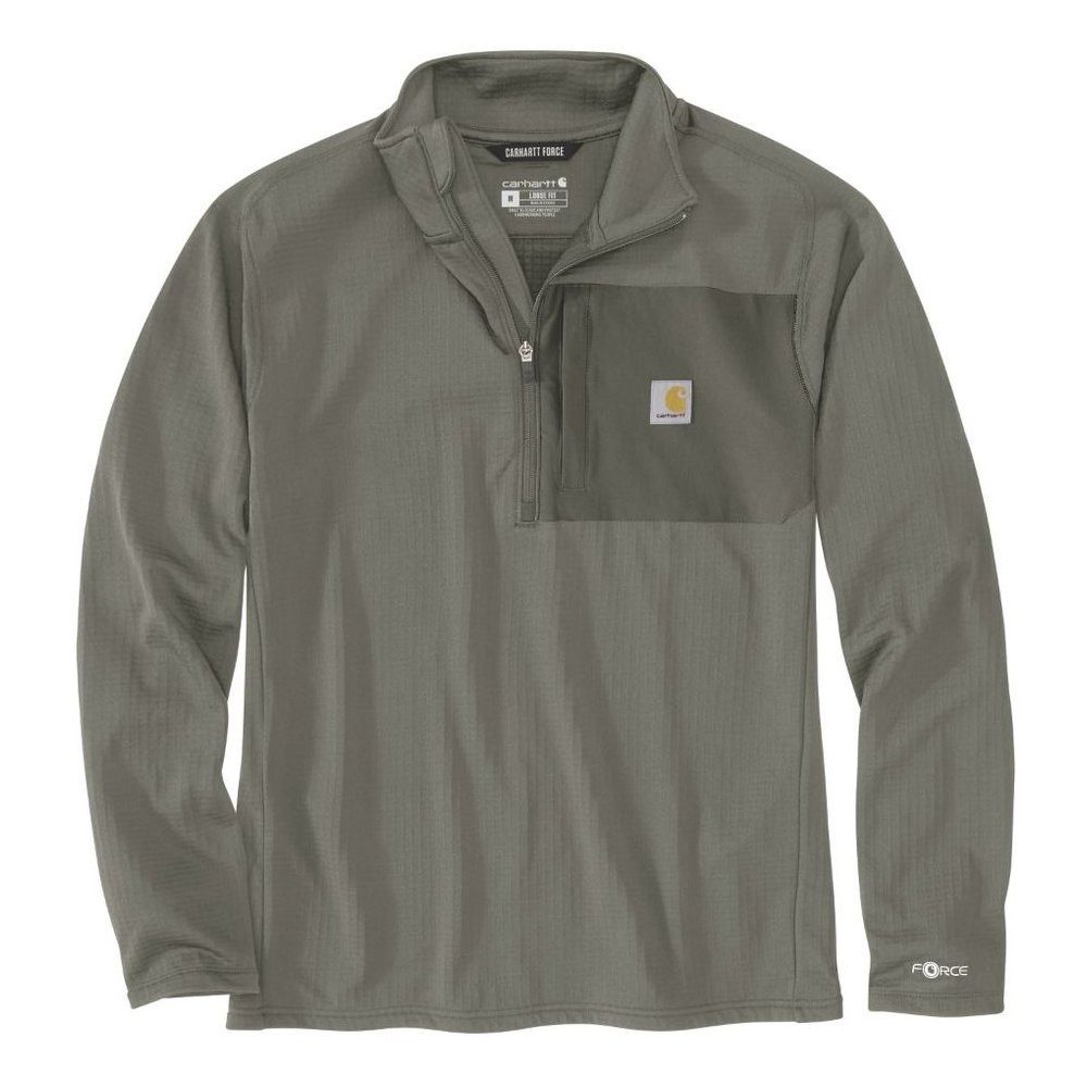 Carhartt Rundhalspullover Force™ Ironwood Relaxed 1-2 Zip Mock Neck