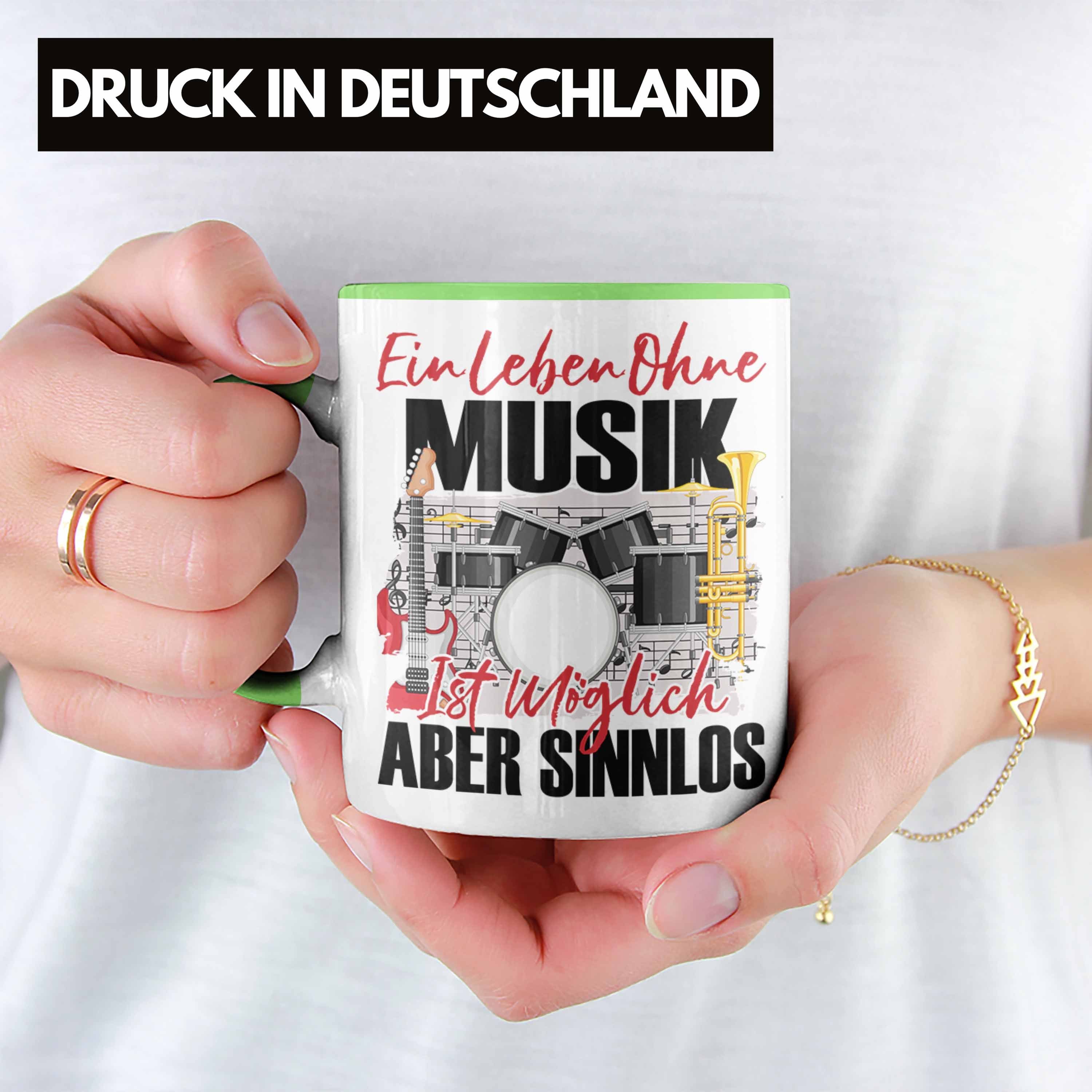 Spruch Geschenkidee Band Tasse Trendation Tasse - Leben Ein Musiker Trendation Geschenk Grün