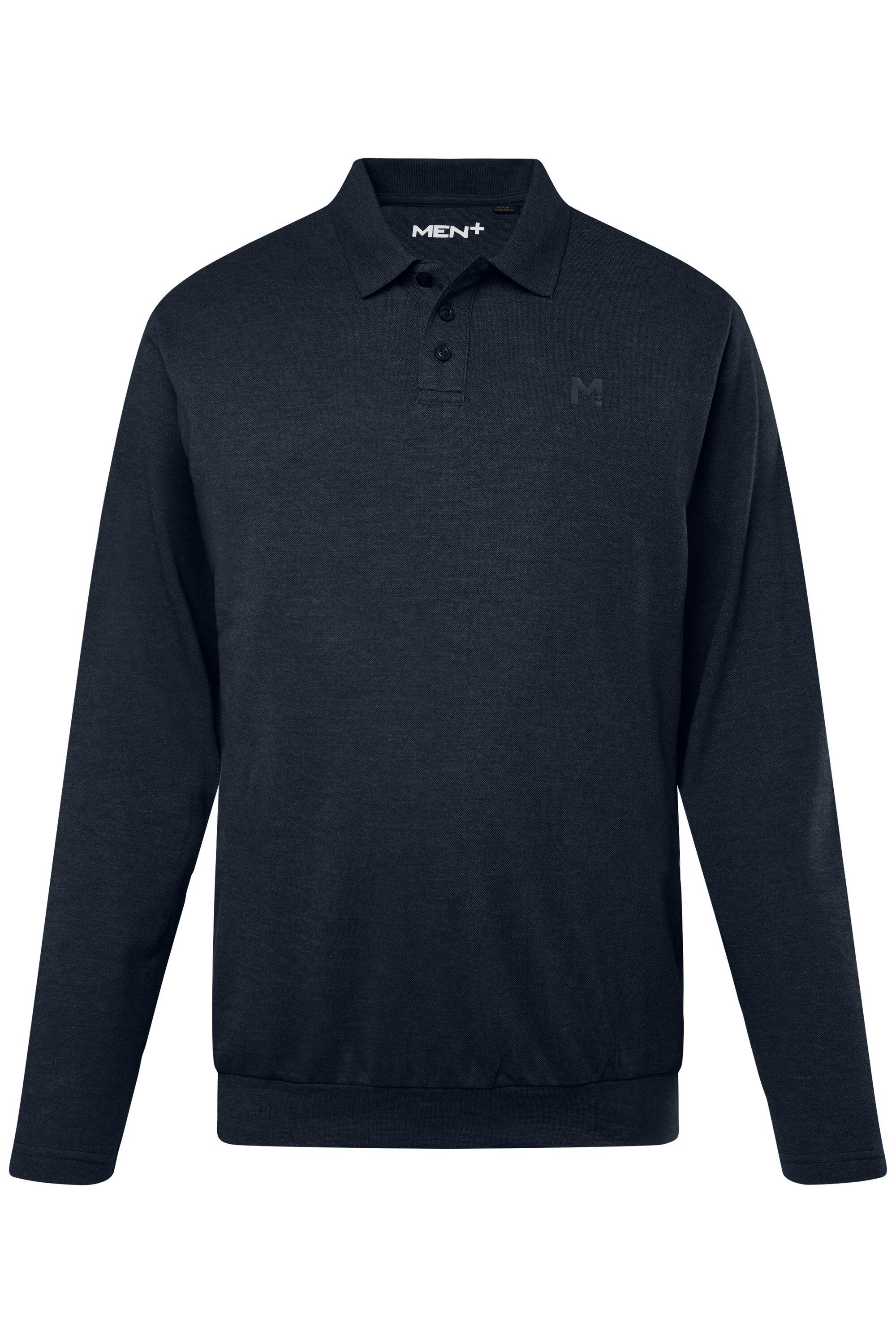 Men Plus Poloshirt Men+ Poloshirt Bauchfit Basic Piqué Langarm günstig online kaufen