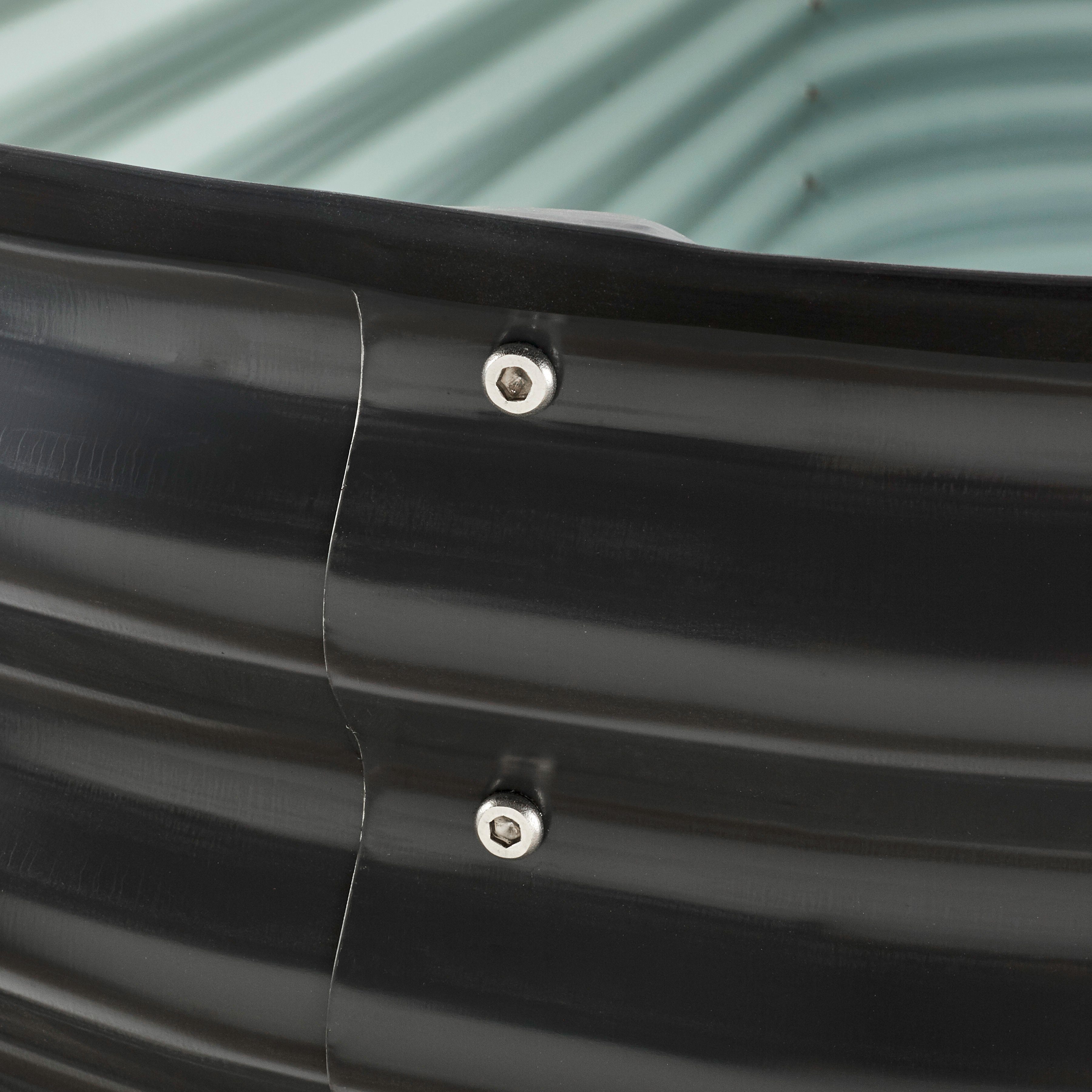 KONIFERA raised garden bed, bottomless garden bed made of galvanized steel, weather-resistant, WxDxH: 240x80x82 cm, in 2 colors