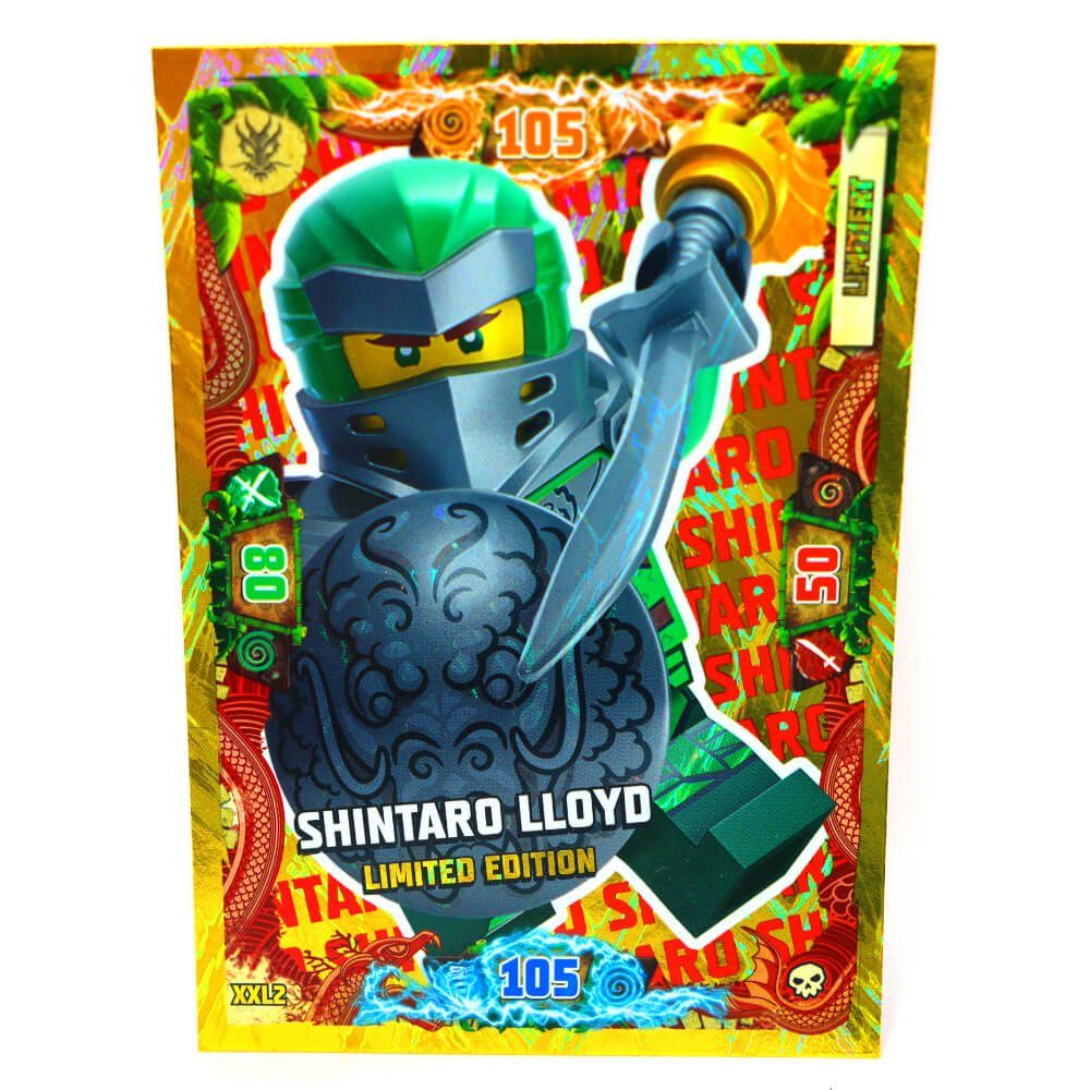 LEGO® Sammelkarte Lego Ninjago Karten Trading Cards Serie 6 Die, Ninjago Gold Karte XXL2