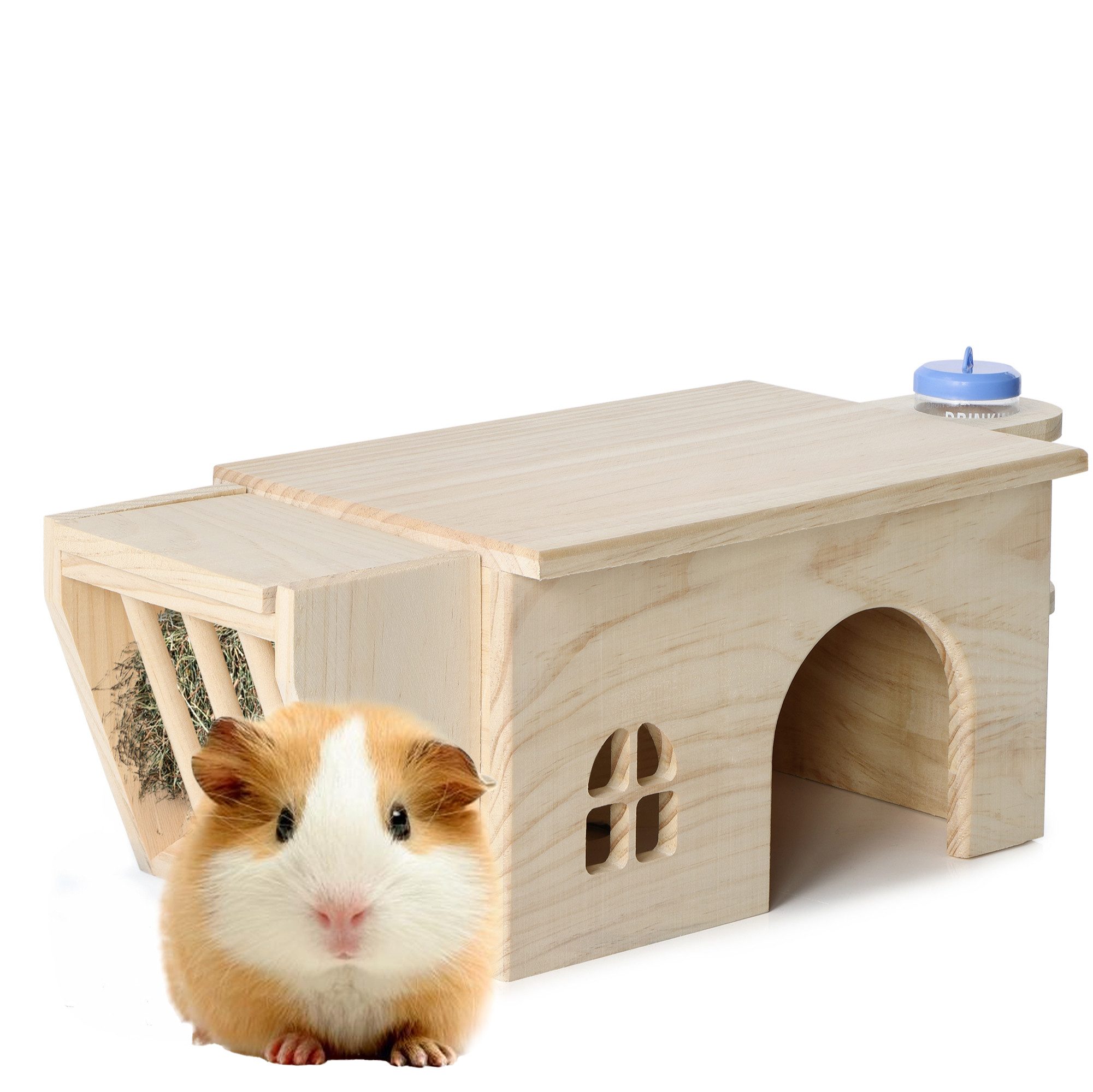 Tierhaus Meerschweinchen Haus aus Holz - Hamster Versteck Holzhaus