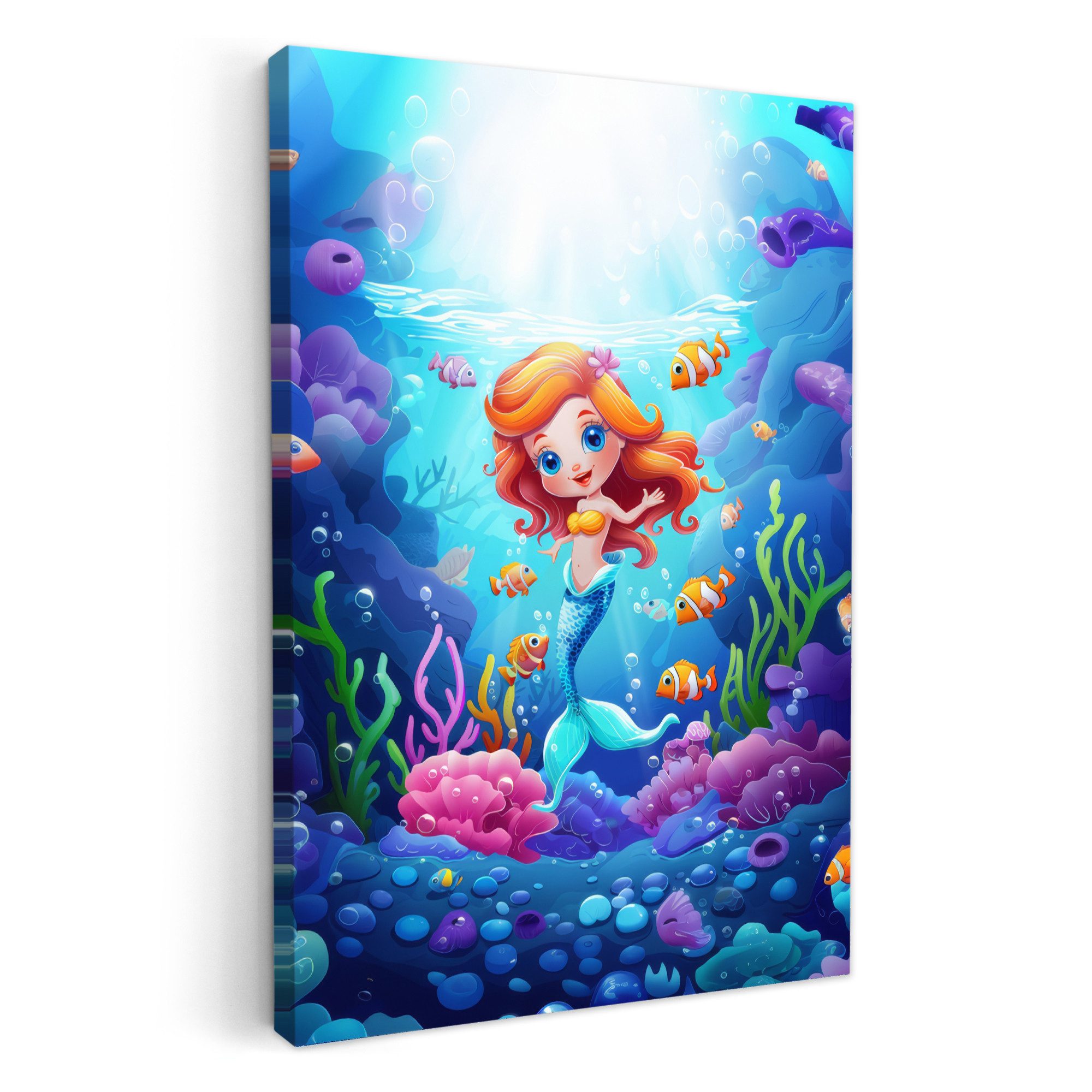 OneMillionCanvasses® Leinwandbild Meerjungfrau - Unterwasserwelt - günstig online kaufen