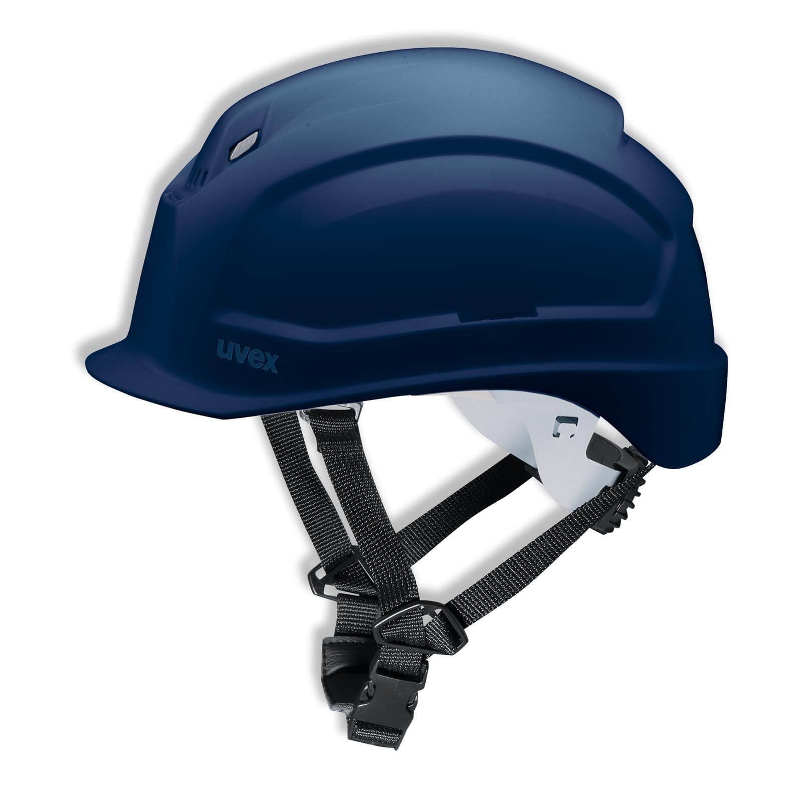 Uvex Schutzhelm pheos S-KR - Arbeitsschutz-Helm - Vormontierter 4-Punkt Kinnriemen blau