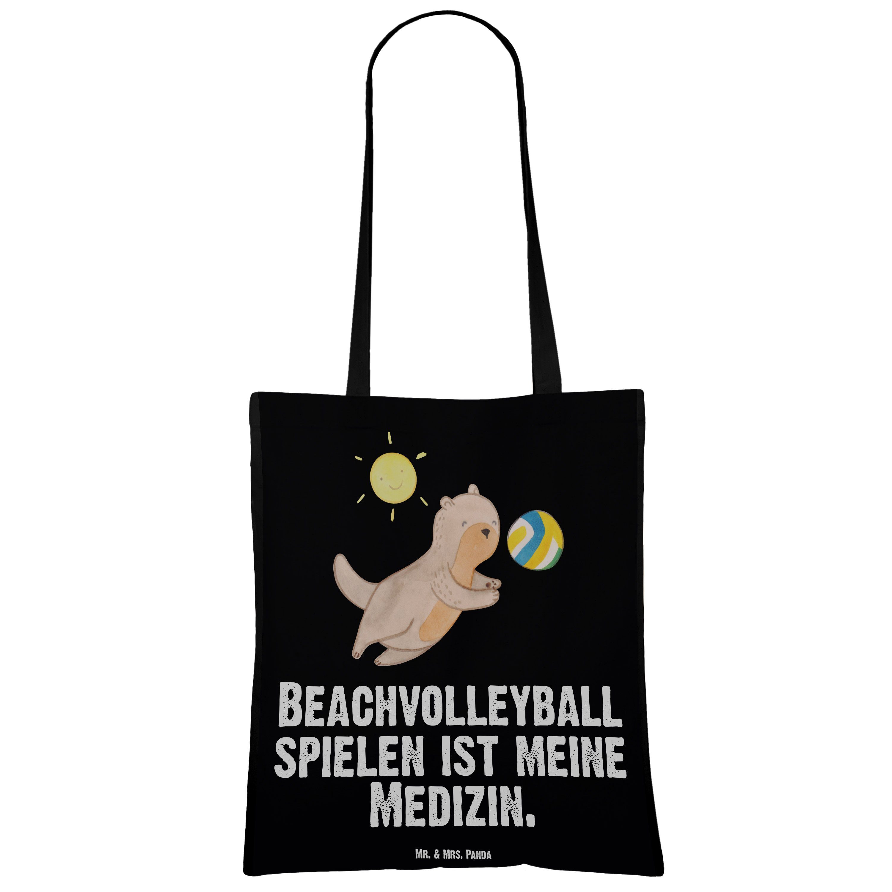 (1-tlg) Medizin Mrs. - Tragetasche & Beachvolleyball Hobby, Strand-Bal Geschenk, - Panda Otter Mr. Schwarz