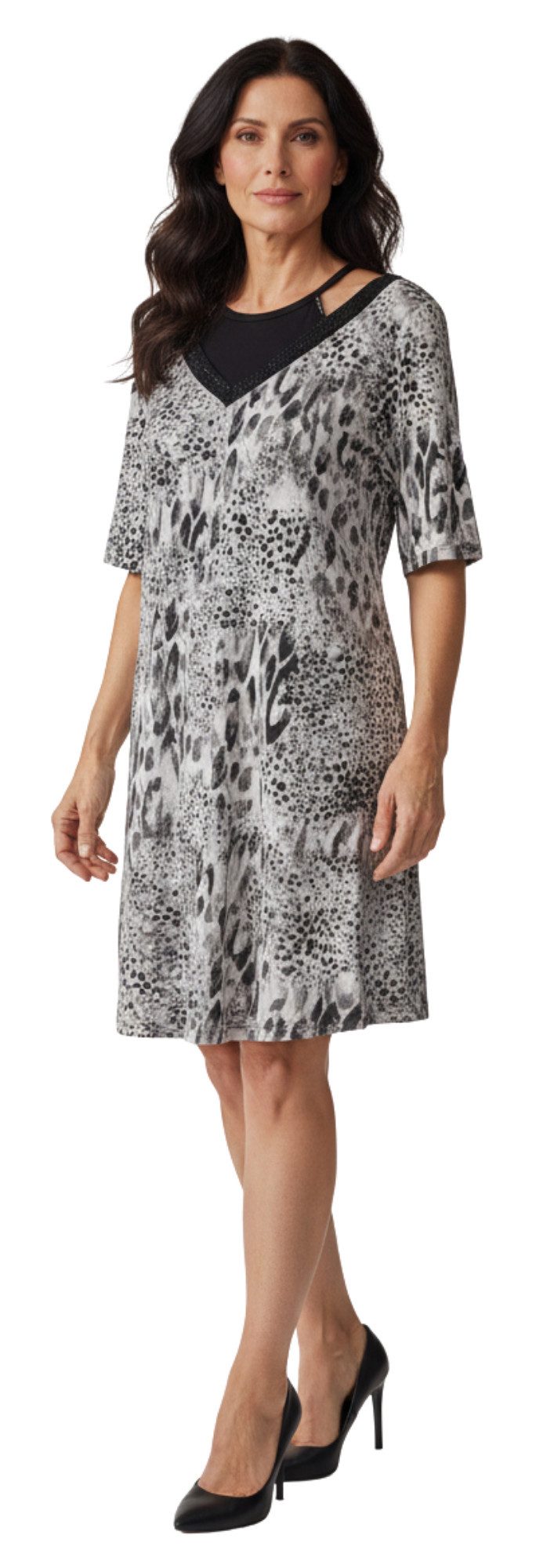 Estefania for woman Sommerkleid 198-5209 im edlem Animalprint Animal Alloverdruck