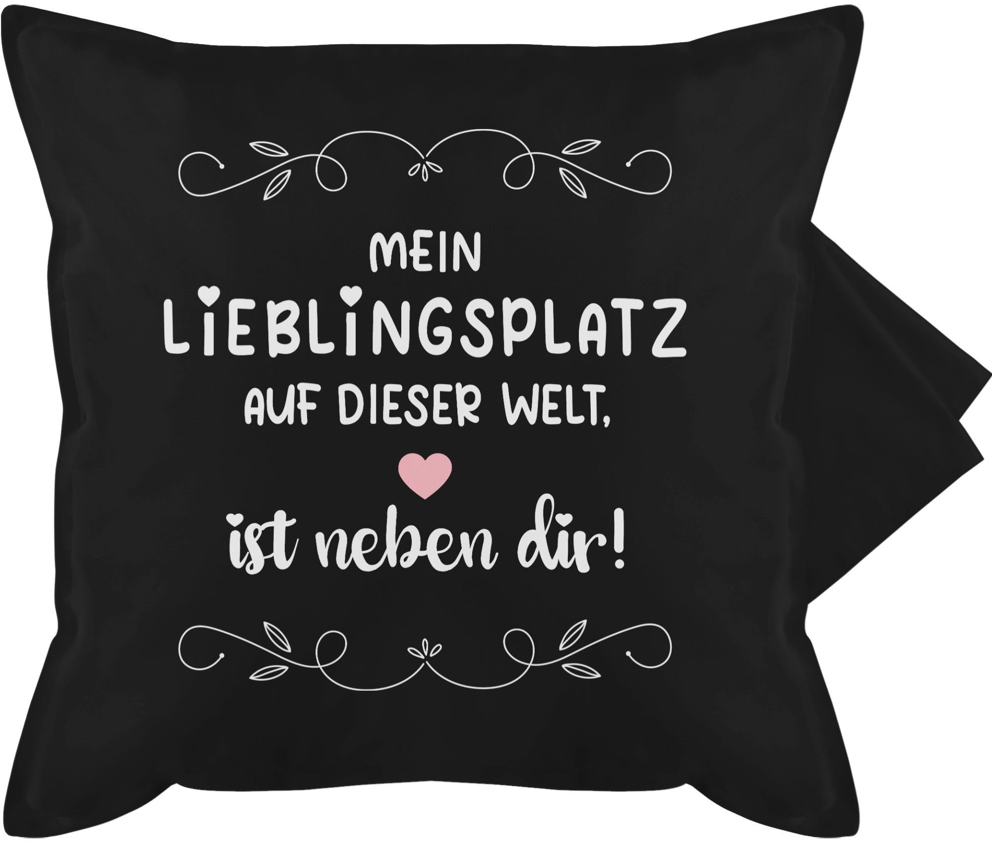 Kissenbezug »Lieblingsplatz weiß/rosa DekoKissen mit Spruch