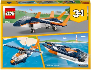 LEGO® Konstruktionsspielsteine Überschalljet (31126), LEGO® Creator 3in1, (215 St), Made in Europe