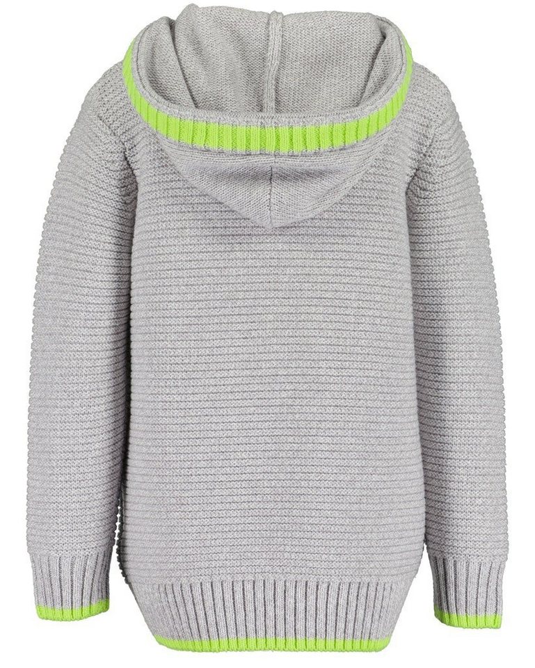 Blue Seven Kapuzensweatshirt Blue Seven Kapuzenpullover Strickpullover grau  neon (1-tlg)