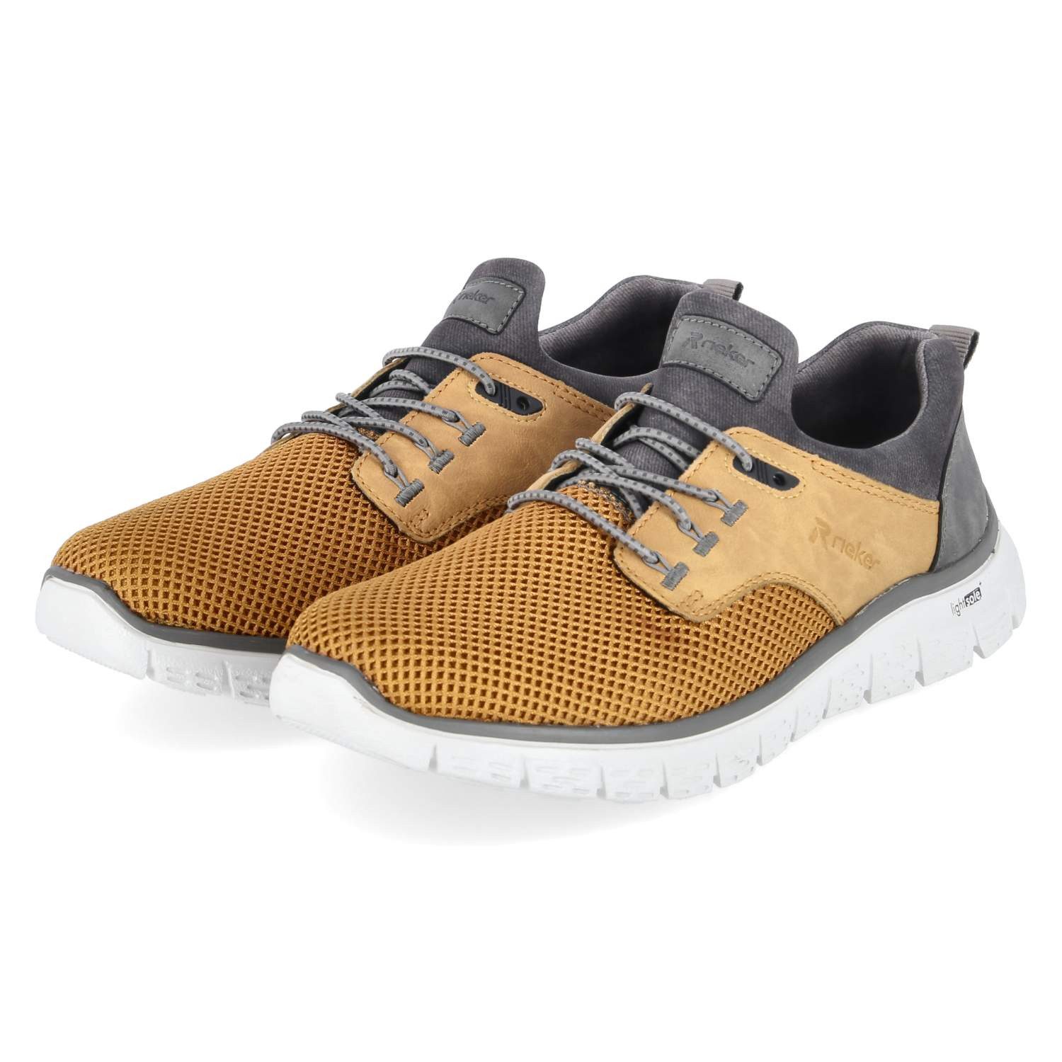 Rieker Rieker B6652-68 Herren Textil & Synthetik gelb Schnürschuh günstig online kaufen