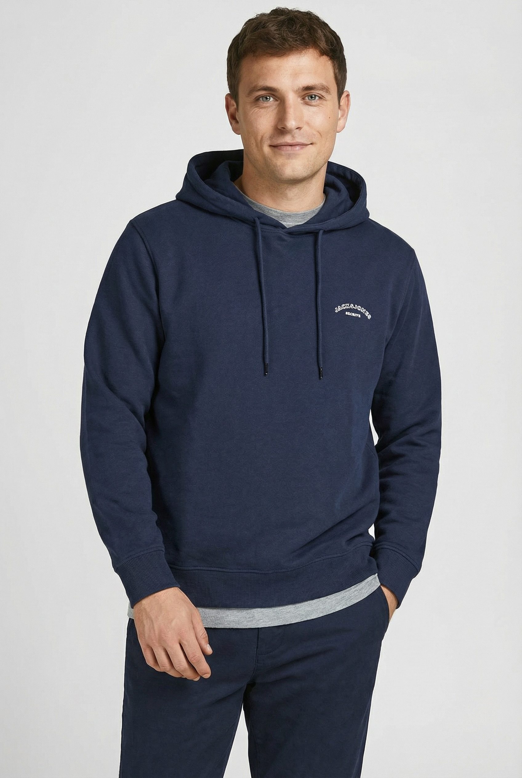 Jack & Jones Kapuzensweatshirt JJCOLLEGE LOGO SWEAT HOOD