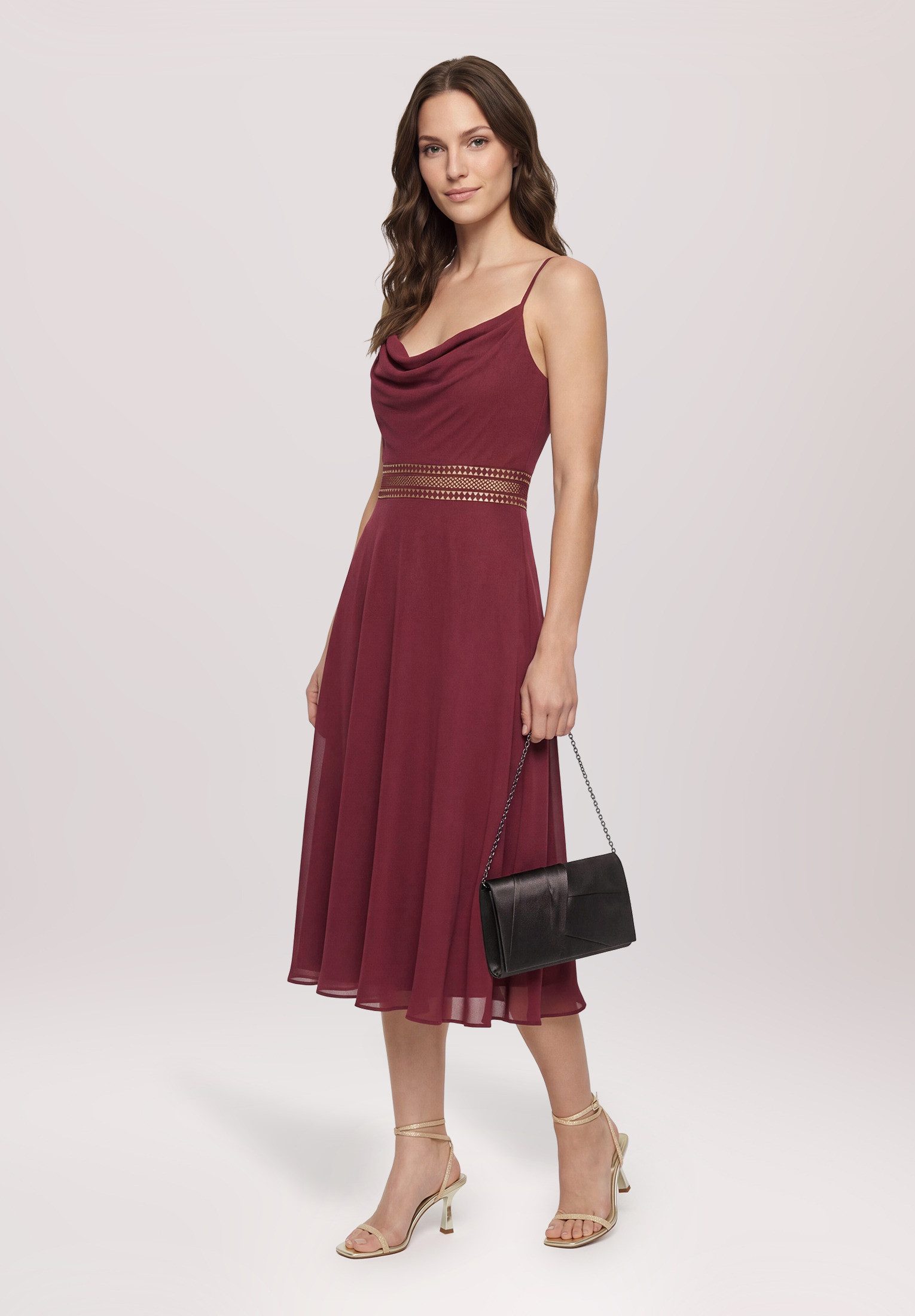 Vera Mont Abendtasche Damen unifarben, Falten
