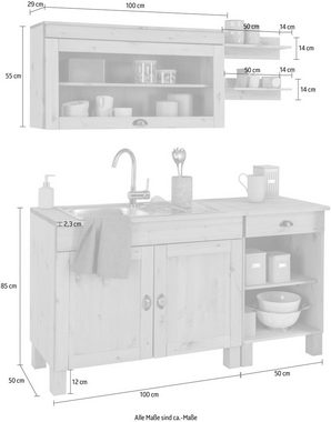 Home affaire Küchenzeile Oslo, Breite 150 cm, ohne E-Geräte