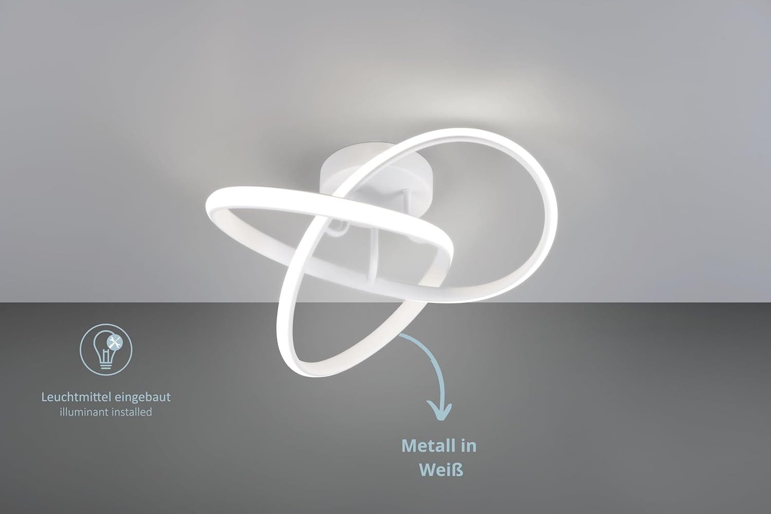 lightling LED Deckenleuchte Leon, LED fest integriert, Warmweiß, IP20 Indoo günstig online kaufen