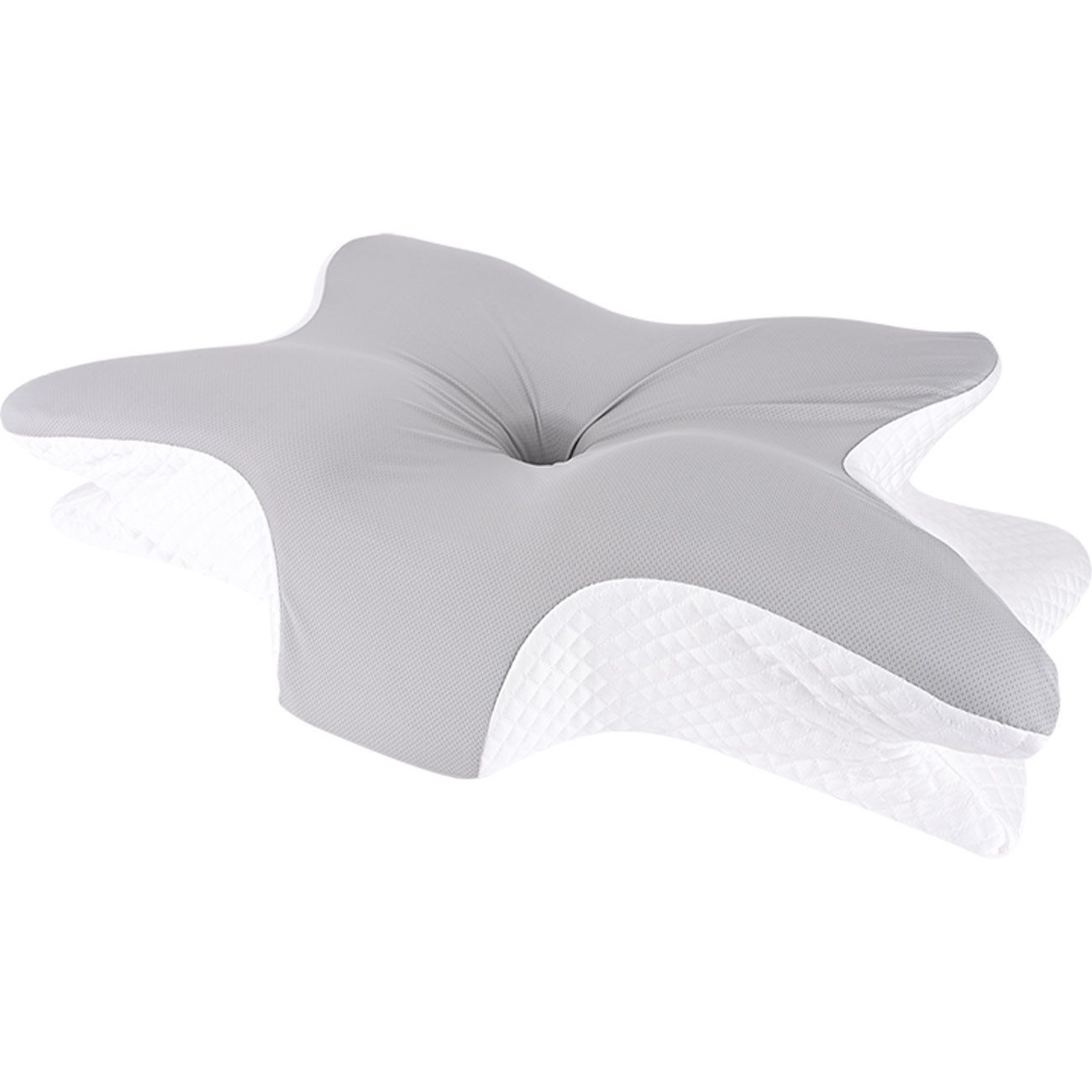 shop'n smile ideoon Nackenstützkissen Ergonomisches Memory-Foam Kopfkissen Nackenkissen waschbarer Bezug, Kopf-Kissen für Seiten-, Rücken- und Bauchschläfer/60 × 39 × 13cm
