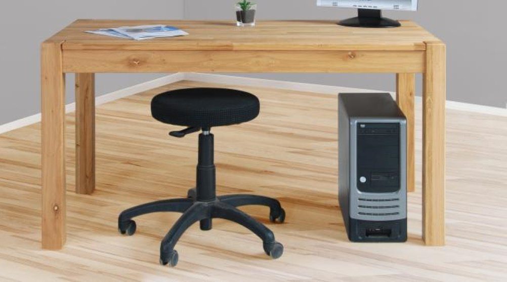 bv-vertrieb Schreibtisch Schreibtisch Wildeiche geölt Bürotisch PC-Tisch - (2132)
