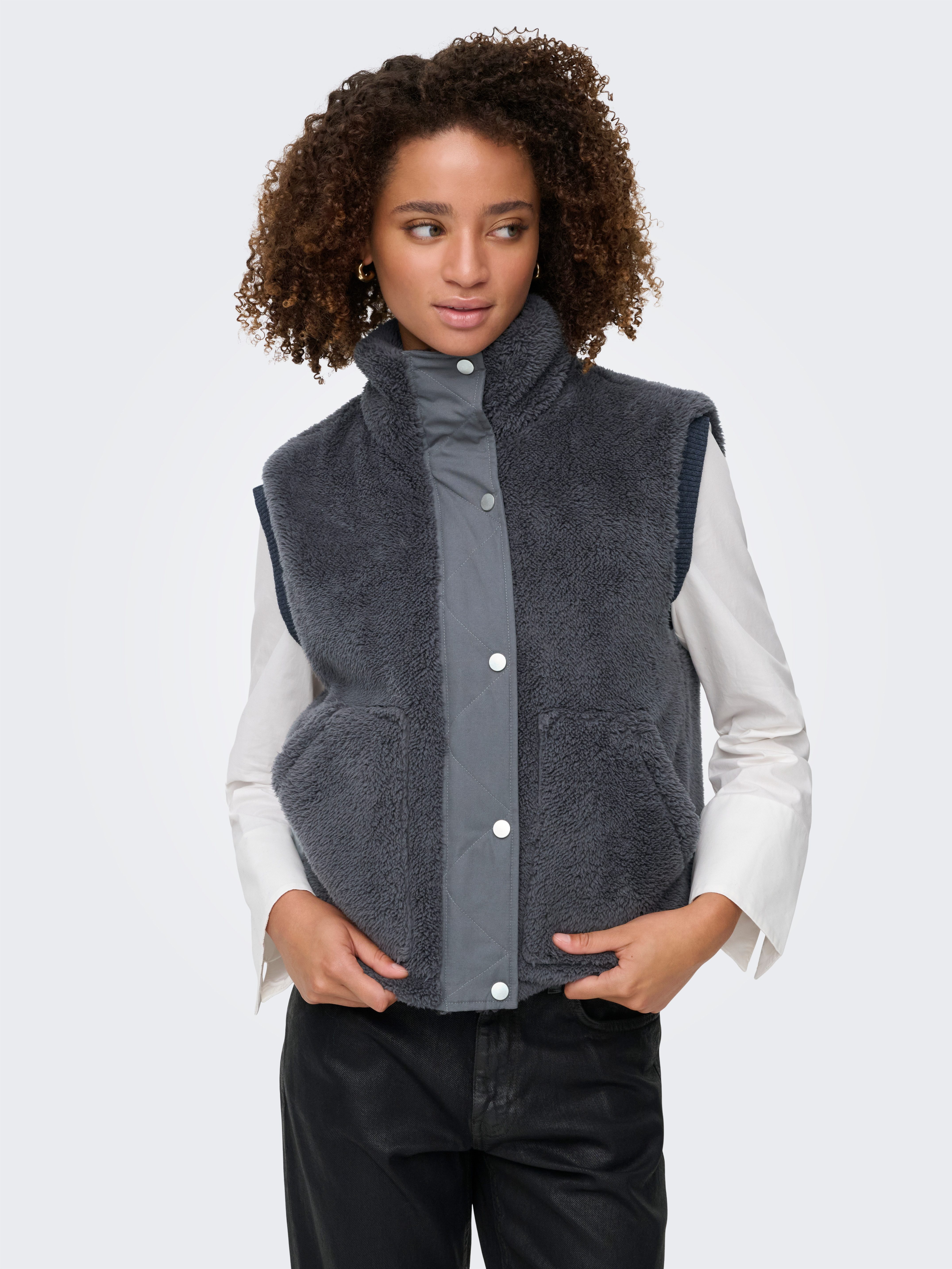 ONLY Plüschweste ONLBARI LIFE TEDDY WAISTCOAT OTW Kunstfaser