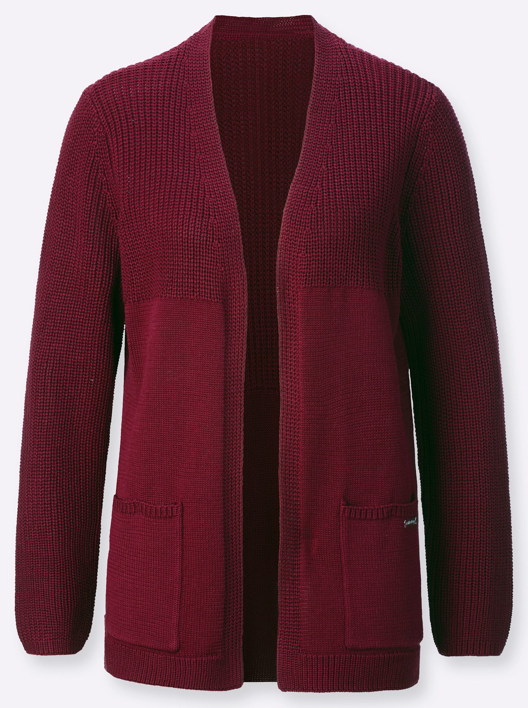 Witt Strickjacke Strickjacke Langarm Jersey, Rippoptik