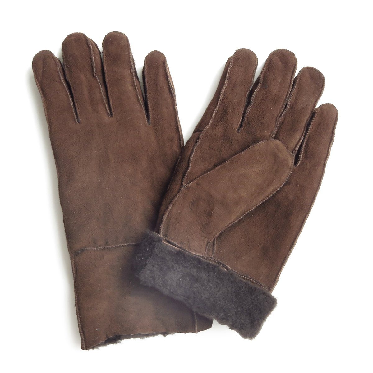 Sonia Originelli Winter-Arbeitshandschuhe Handschuhe aus Lammfell des unisex Schaffell abweichen Fells Farben hochwertig abweichen, warm dunkelbraun Struktur kann können