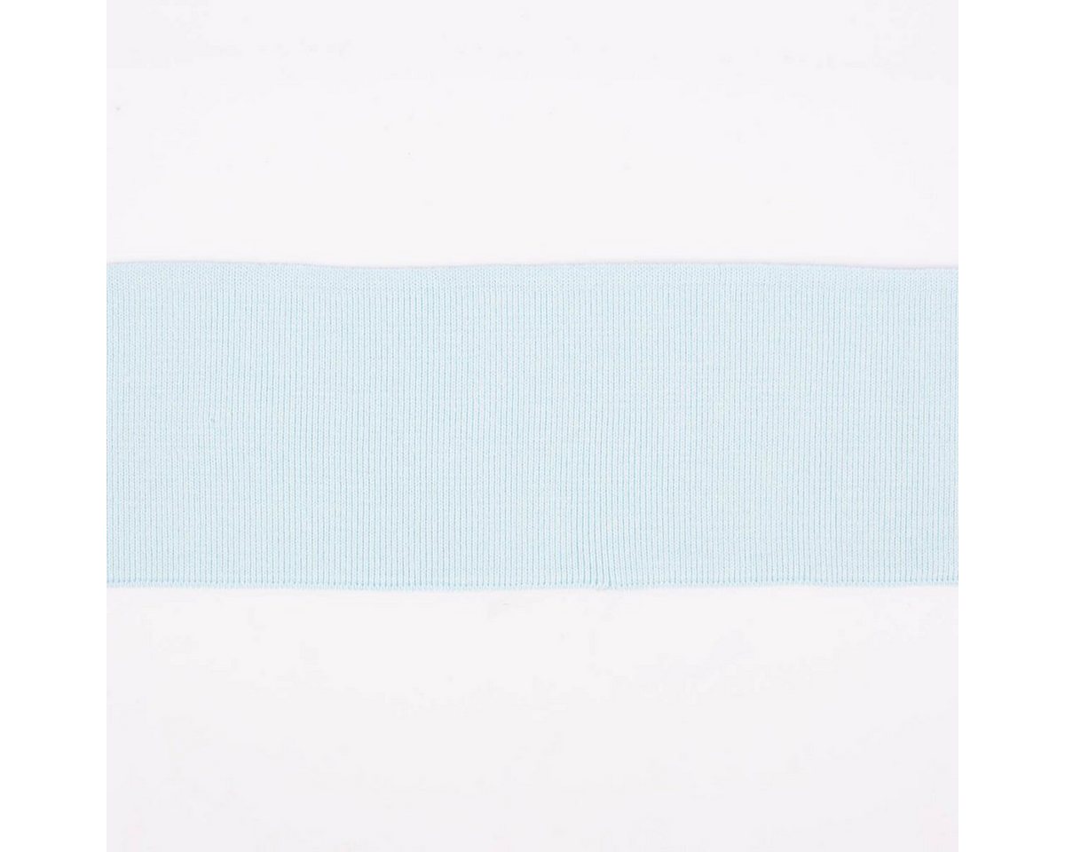 Thumbnail - SCHÖNER LEBEN. Stoff Cuff Bündchen Fertigbündchen Organic Bio einfarbig hellblau 7x135cm